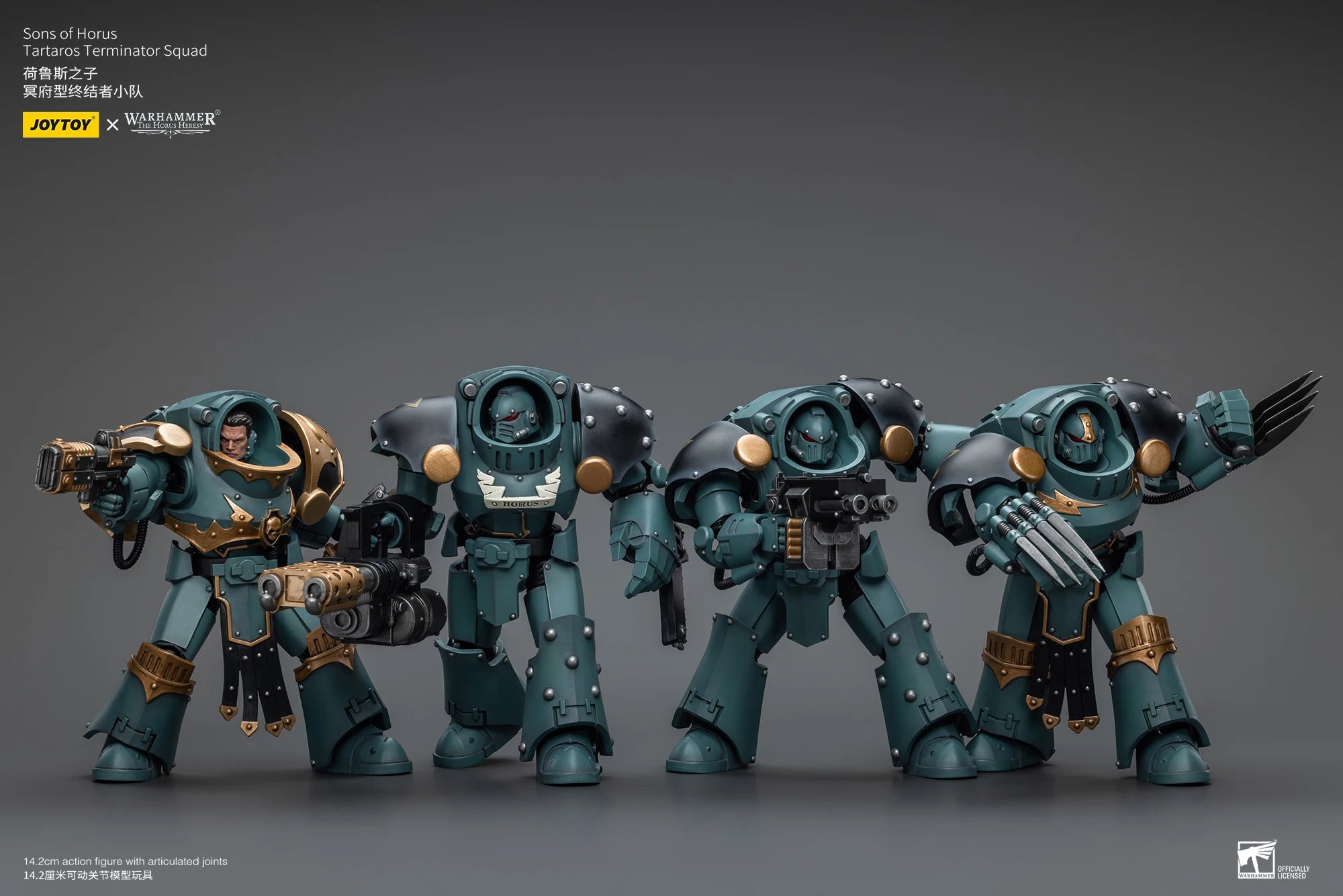 JOYTOY Warhammer 30K 1/18 Action Figures Sons Of Horus Tartaros Terminator Squad Collectibles Model