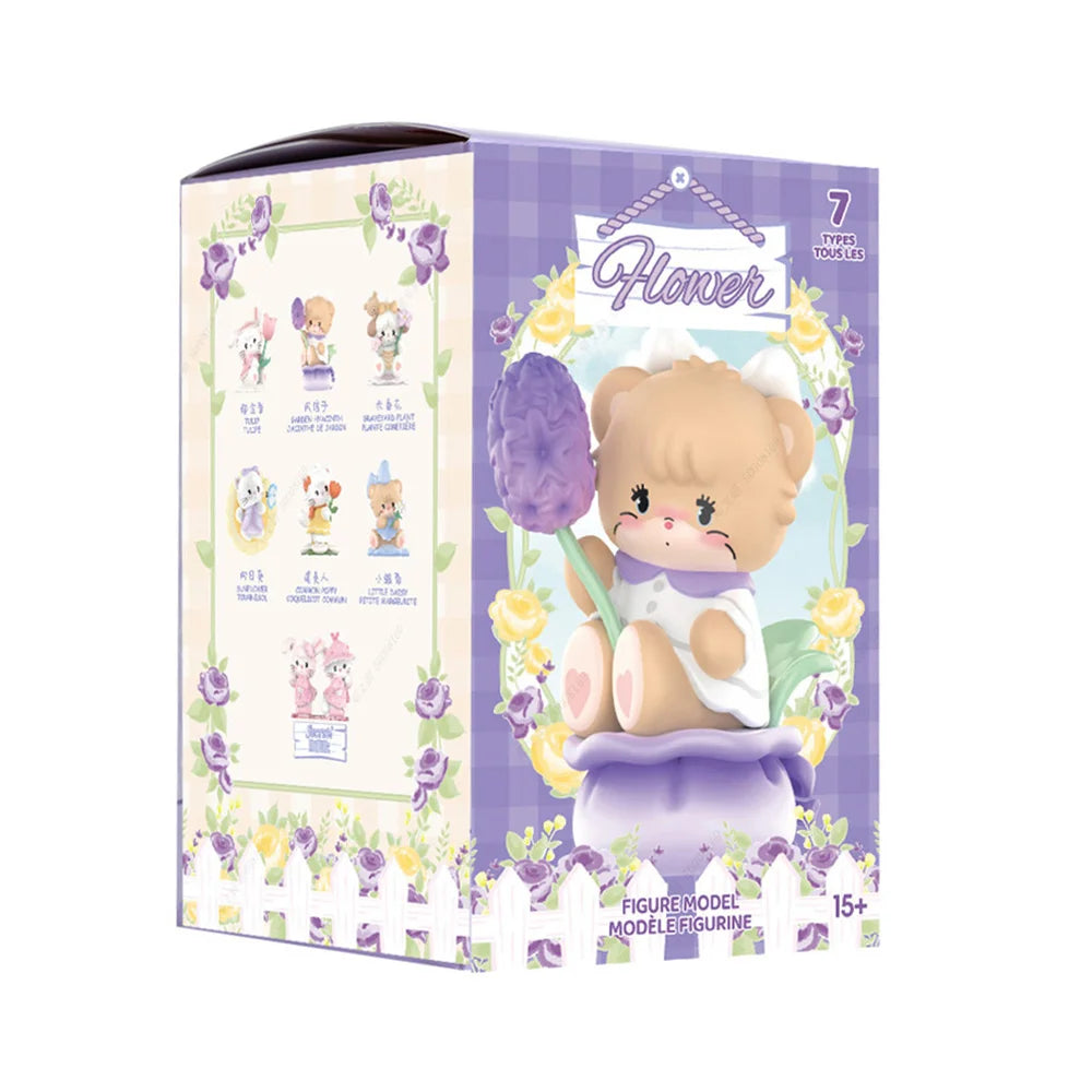 MINISO Mikko Flower Series Blind Box Figure Model Random Design Box Toy Collectible Toy for Home Decor Birthday Gifts
