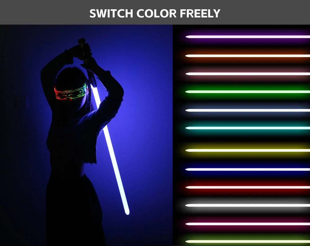 TXQSABER Double-edged A01 Heavy Dueling 12colors Combat Jedi Saber Sword Blaster Luminous Toy Laser Cosplay Gesture Control