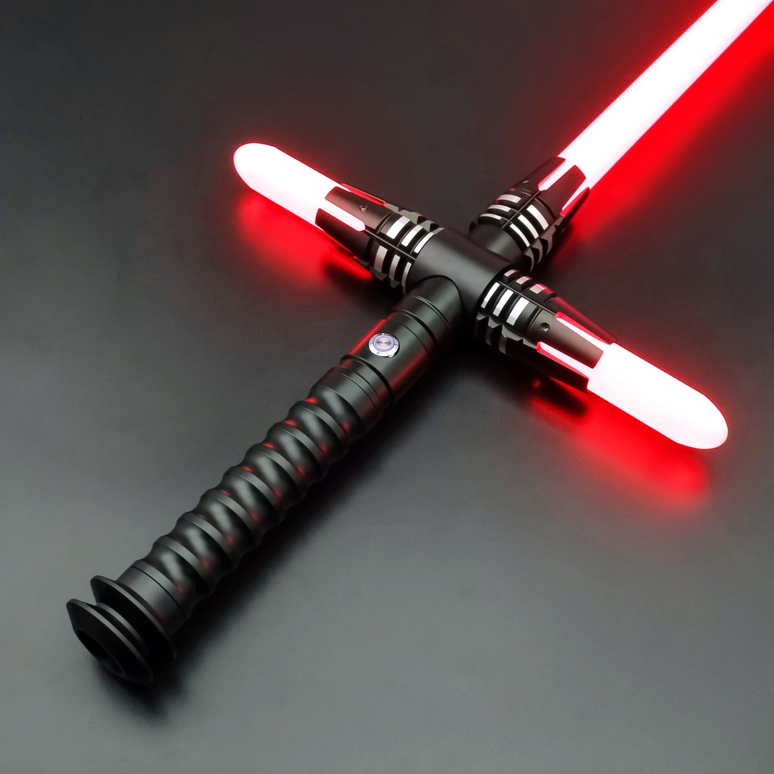 TXQSABER Lightsaber Crossguard Smooth Swing Force Dueling Blade With Metal Hilt Foc Blaster Pulse Dark Cosplay Laser Sword-C02