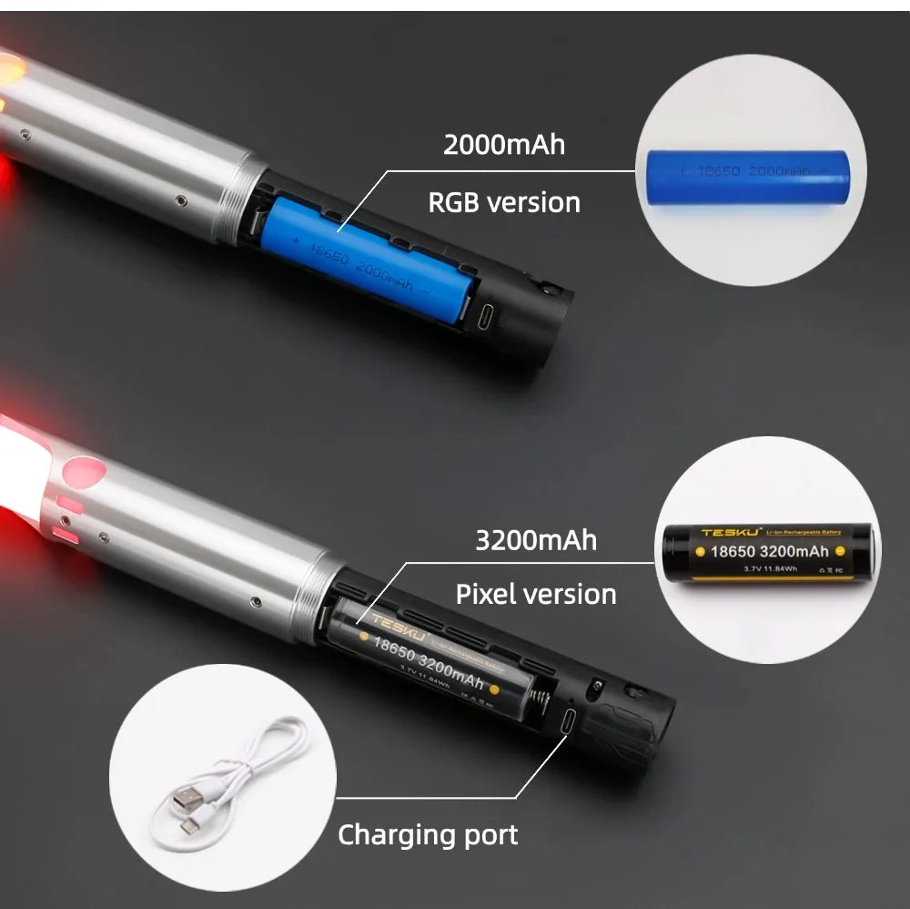 TXQSABER Double-edged A01 Heavy Dueling 12colors Combat Jedi Saber Sword Blaster Luminous Toy Laser Cosplay Gesture Control