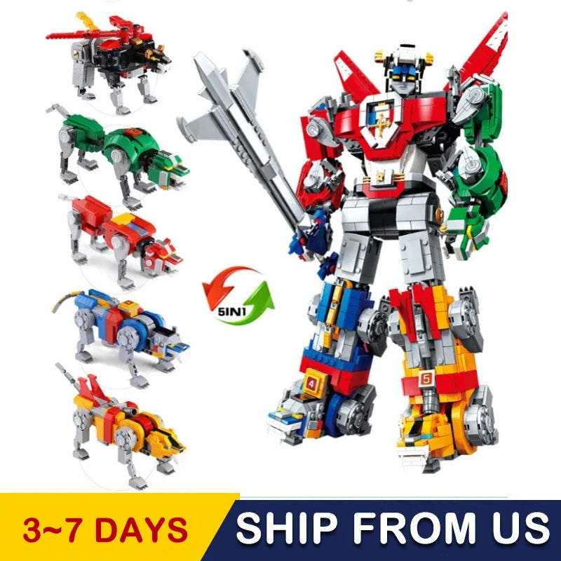 IN stock MOC Building blocks Ideas 5-in-1 Model Voltron Guardian Toys 21311 Display Gift for robot Birthday Christmas 2321Pcs