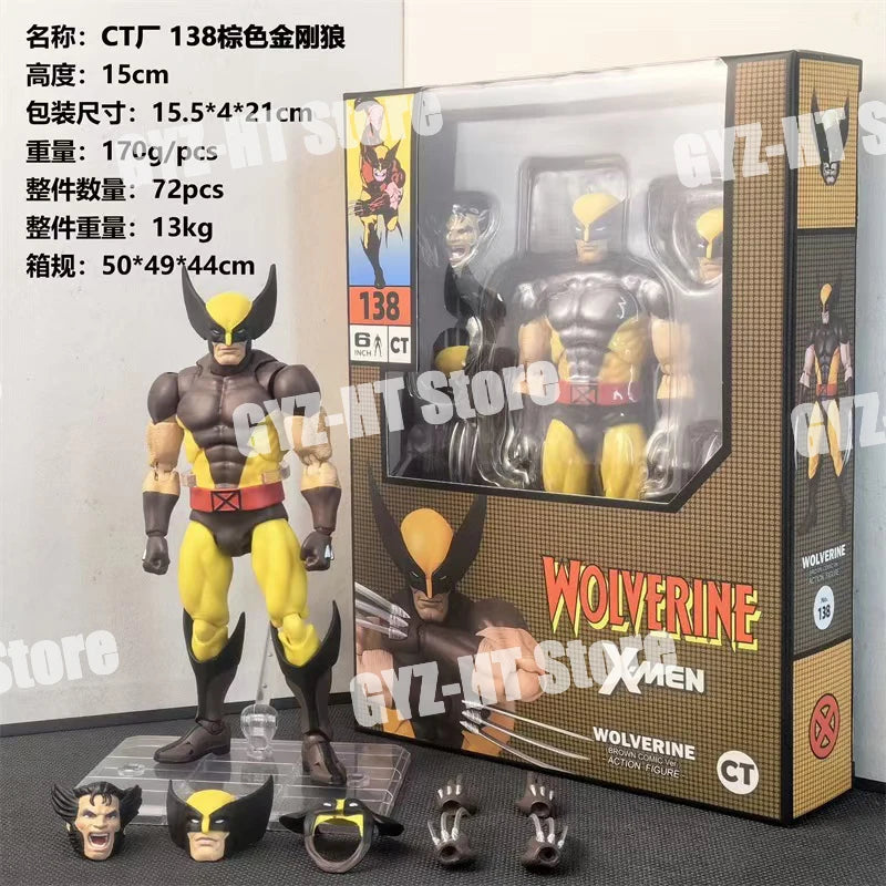 In Stock Ct Toys wolverine Mafex 096 Brown Figure 138 Comic Ver X-Men Shf Anime Action Figure Figurine Model Custom Gifts Toys