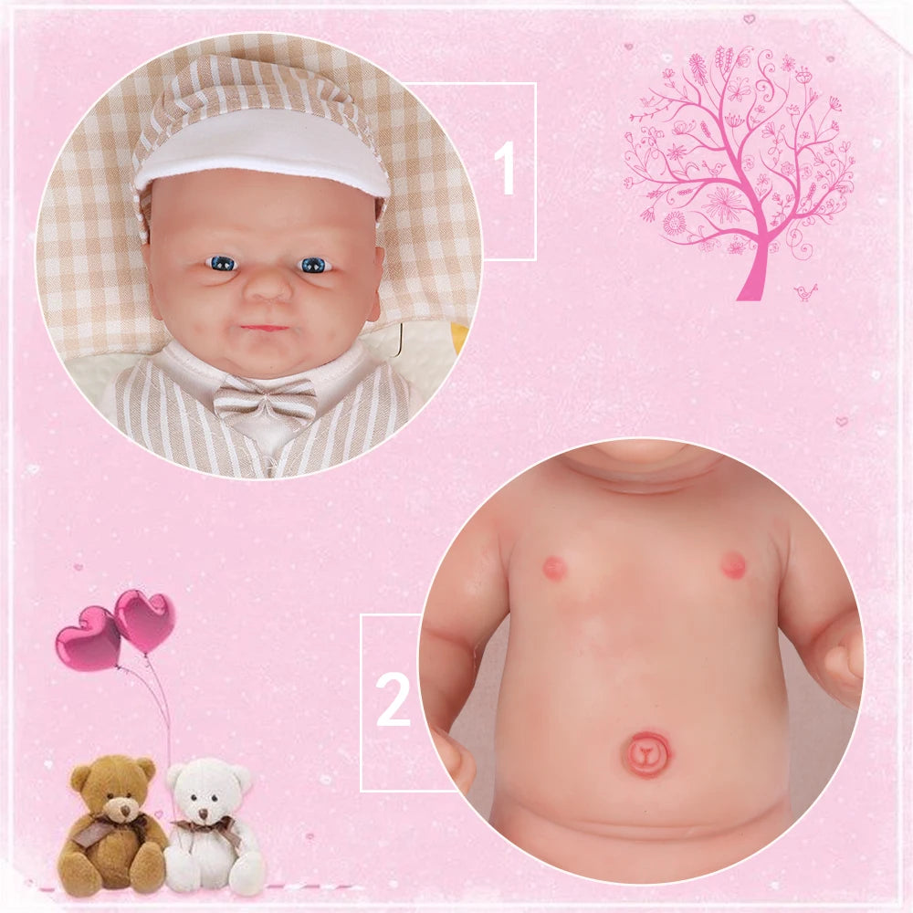 IVITA WB1512 14" 100% Full Body Silicone Reborn Doll coco Soft Dolls Realistic Boy Baby DIY Blank Children Lifelike Bebe Toys