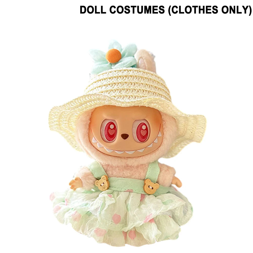 Labubu Plush Doll Clothes Kawaii Doll Clothes Doll Little Clothes Cartoon Cute Clothes Dolls Accessories Christmas Gift