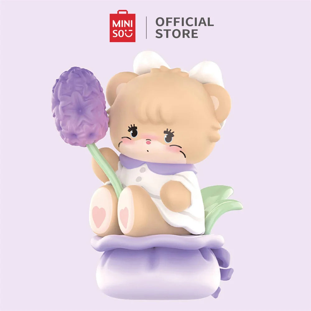 MINISO Mikko Flower Series Blind Box Figure Model Random Design Box Toy Collectible Toy for Home Decor Birthday Gifts