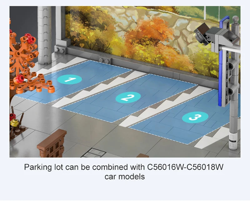 Cada Anime Initial D Tofu Shop House Model Building Blocks City Japanese Racing Car Parking Lot Bricks Toys Kid Gifts With LED