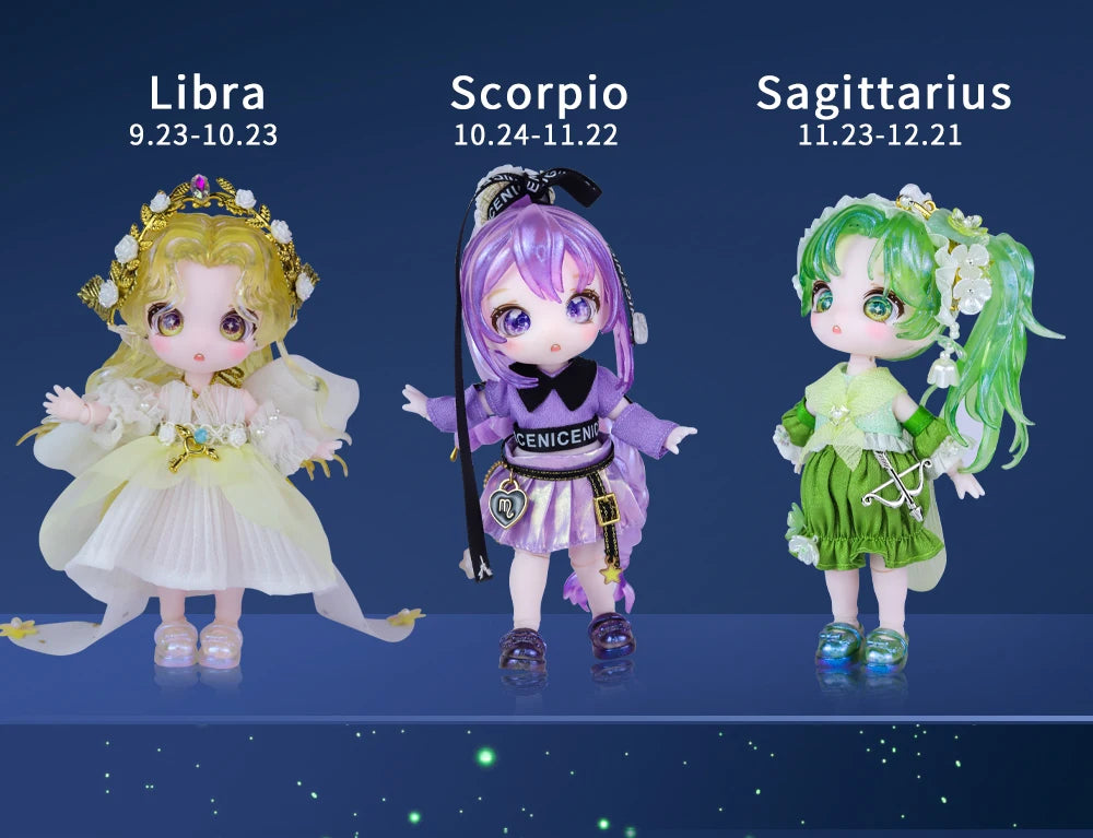 ICY DBS Dream Fairy Maytree OB11 doll 13 ball joint body constellation series Collectible Cute Animal 13cm SD gift BJD