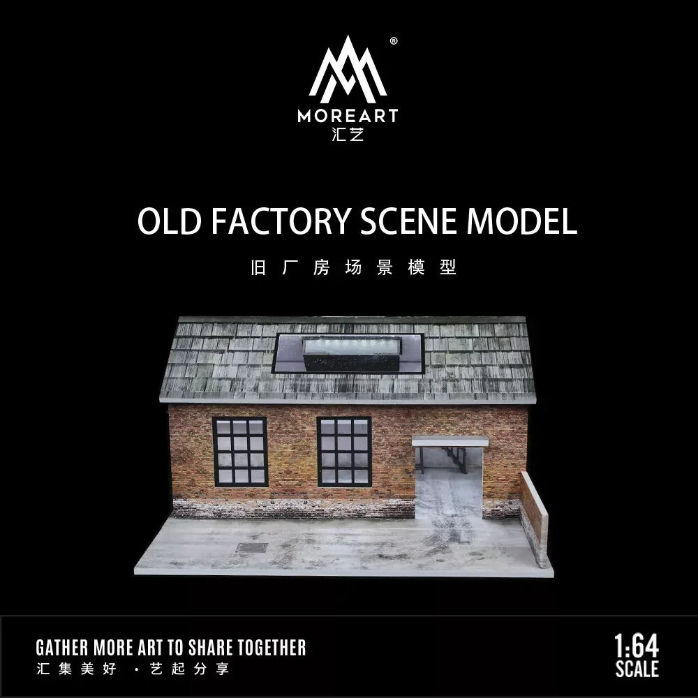 Diorama 1/64 Car Garage Model LED Lighting City Factory Car Parking Lot Scene Building Display Model Toys