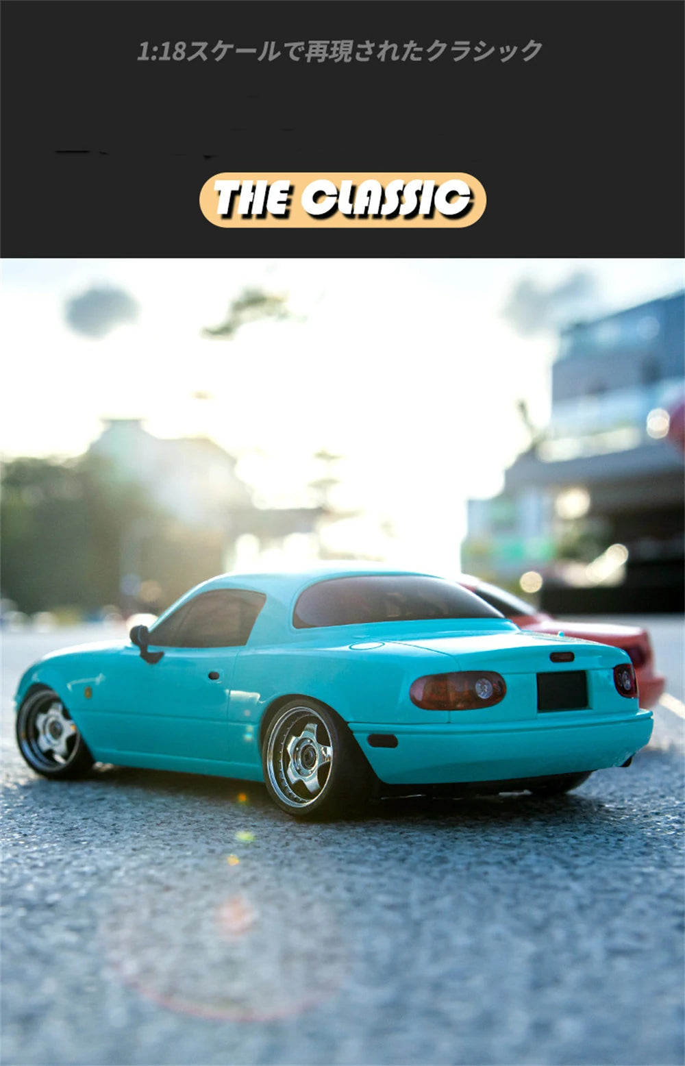 LDRC 1804 RTR 1/18 2.4G RWD RC Car Drift for Mazda MX-5 Gyro LED Light On-Road Full Proportional Alloy Body Shell Racing Vehicle