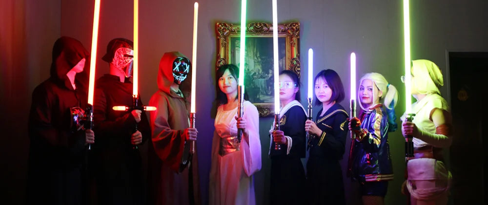 TXQSABER Heavy Dueling Smooth Swing RGB Lightsaber Metal Hilt Bluetooth Colors Change Blaster Jedi Laser Sword Cosplay Kids Toys