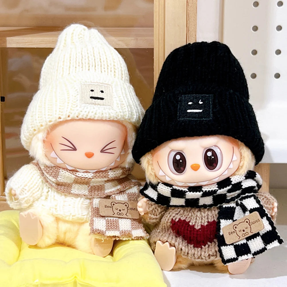 17cm Kawaii Labubu Plush Doll'S Clothes Outfit Accessories Decorative Plushies Soft Cartoon DIY Animal Toy Costume for Gift