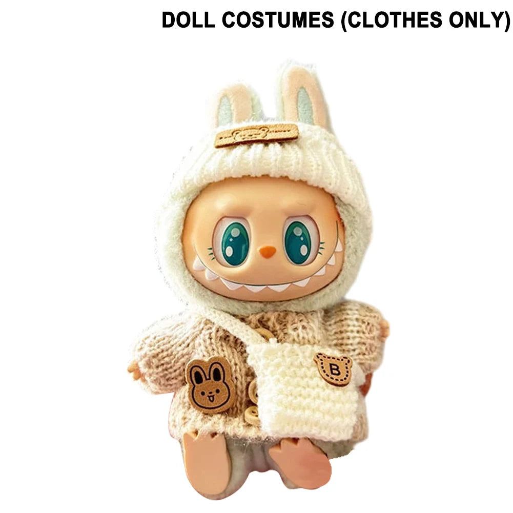 Labubu Plush Doll Clothes Plush Doll Changing Clothes Dolll Clothes Suit Cartoon Cute Clothes Dolls Accessories Christmas Gift