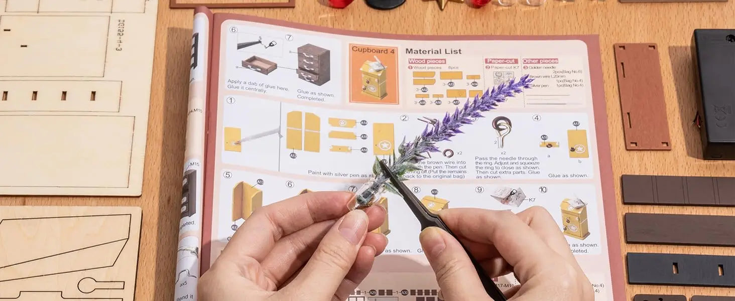 Robotime Rolife DIY Dollhouse Kiki's Magic Emporium Decorative Ornament Kids Miniature Fantasy Magic Doll House Wooden Kit Toy
