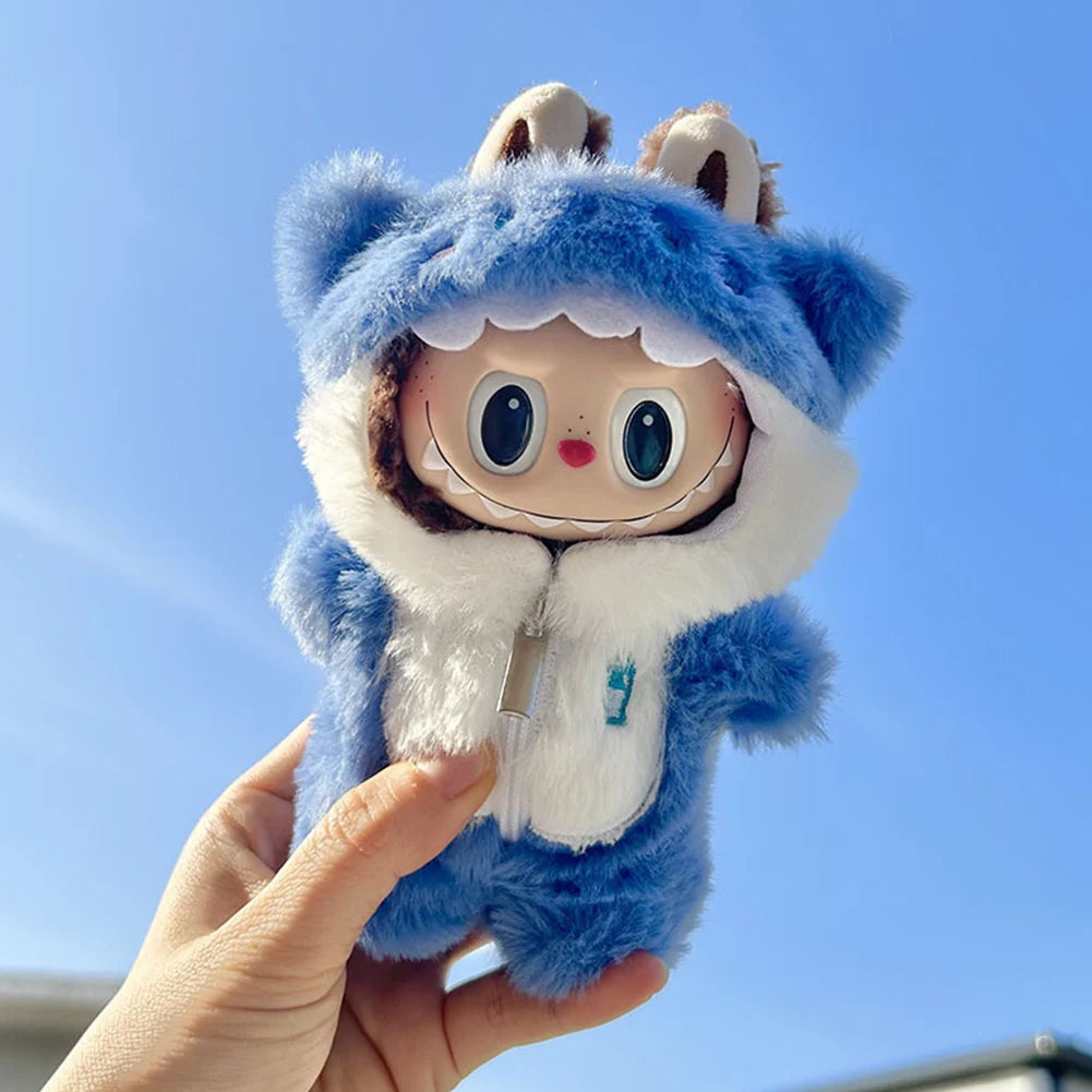 17cm Mini Doll's Clothes For Korea Kpop Labubu V1 V2 Idol Dolls Cute Decoration Macaron Clothing Gift Outfit Accessories