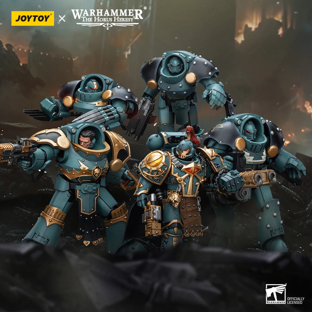JOYTOY Warhammer 30K 1/18 Action Figures Sons Of Horus Tartaros Terminator Squad Collectibles Model