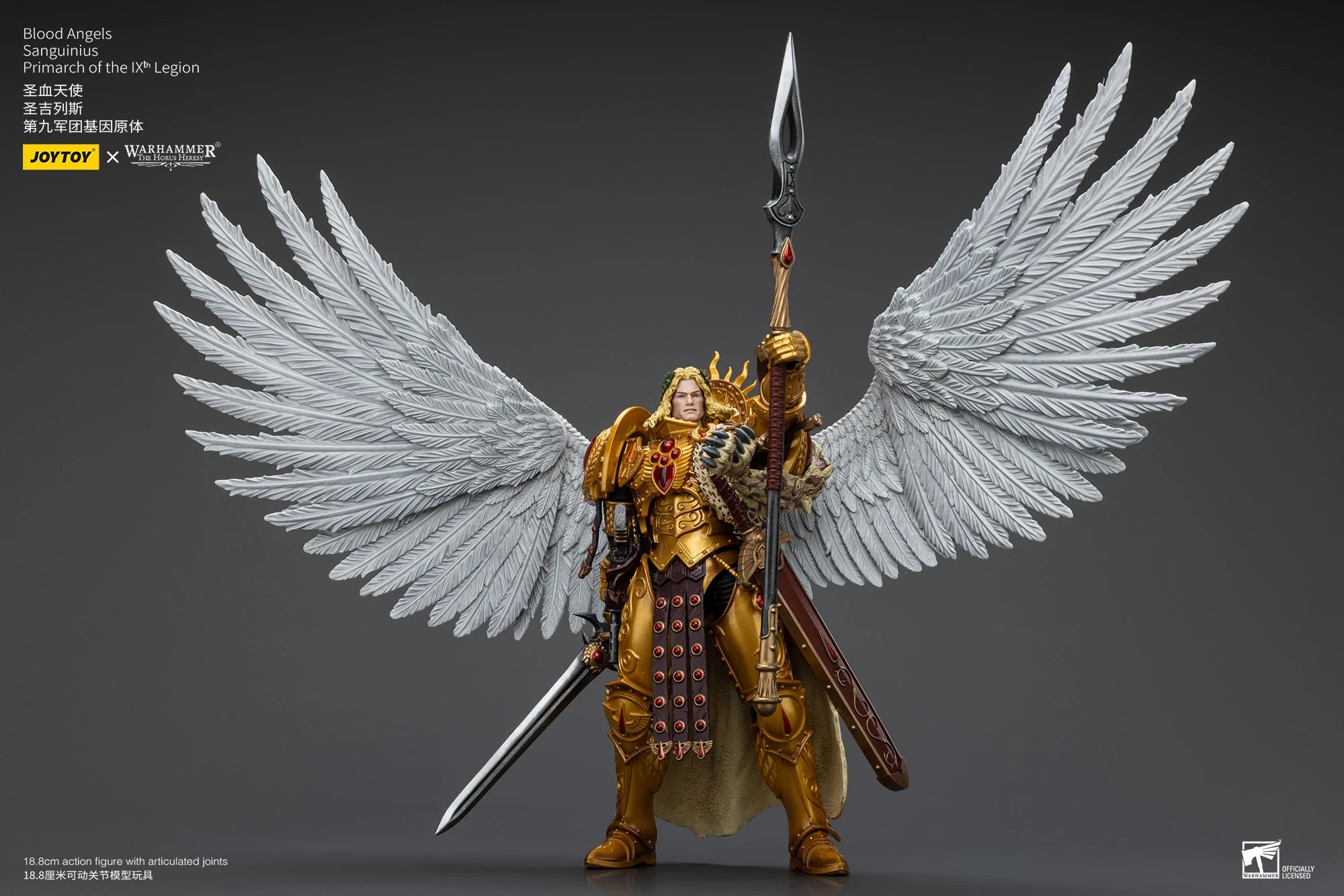 JOYTOY Warhammer 30K 1/18 Action Figures Blood Angels Sanguinius Primarch of the IXth Legion Model