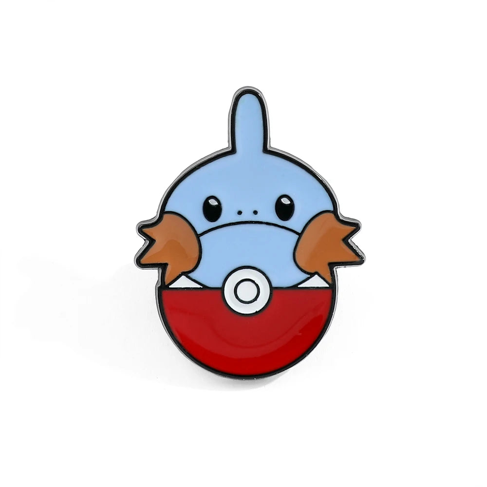 Anime Pokemon Enamel Pin Kawaii Poke Ball Pikachu Squirtle Charmander Metal Badge Brooch Jacket Jeans Lapel Pin Toys Accessories
