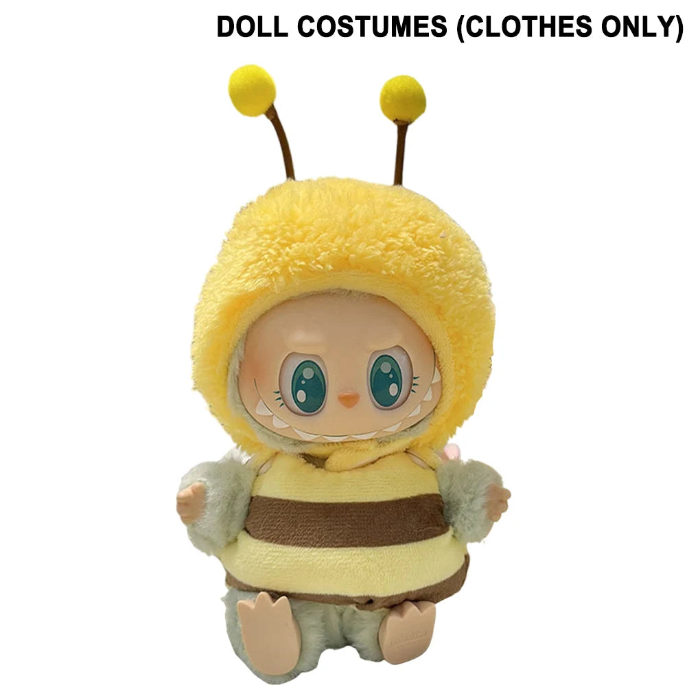 Labubu Plush Doll Clothes Plush Doll Changing Clothes Dolll Clothes Suit Cartoon Cute Clothes Dolls Accessories Christmas Gift
