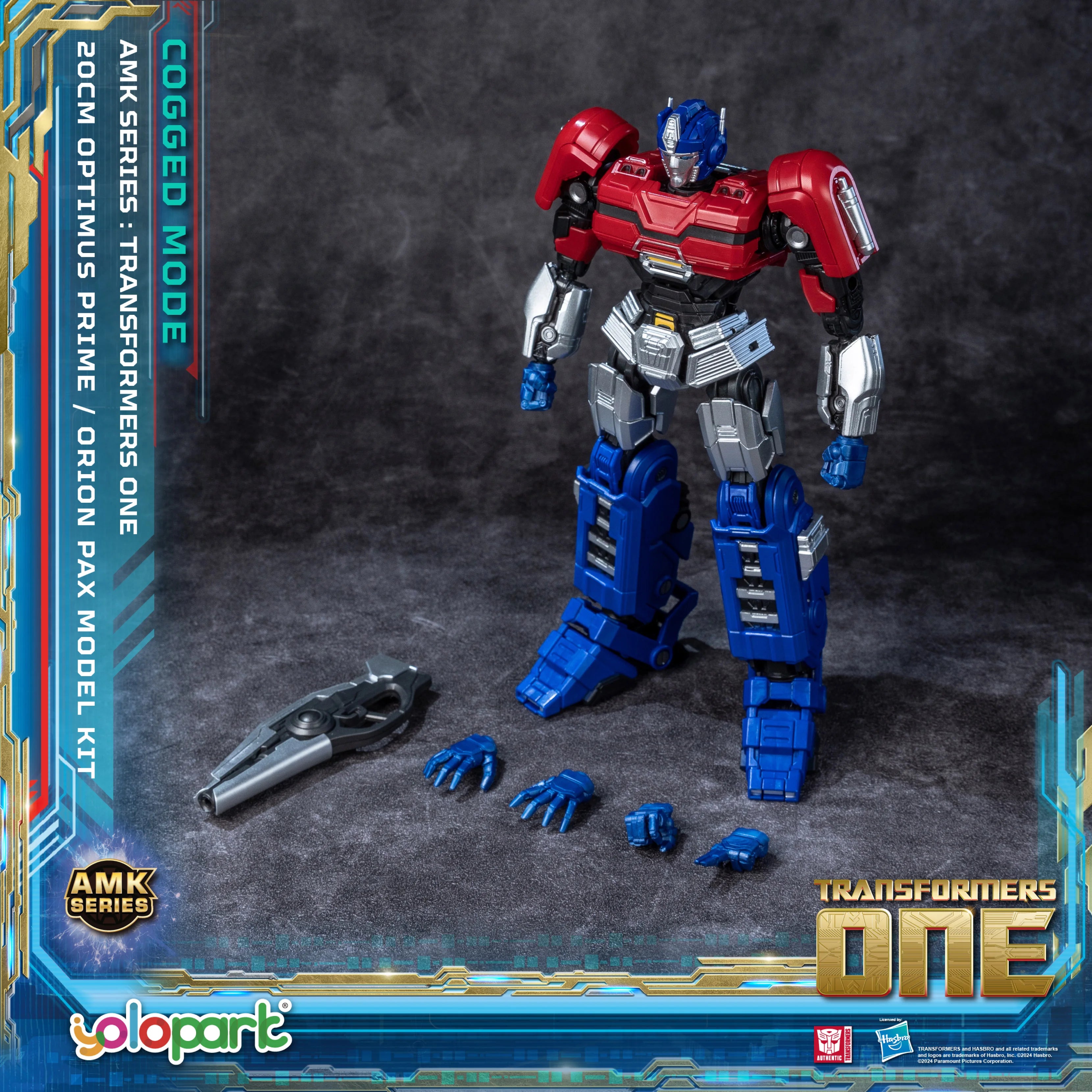 YOLOPARK Transformers Optimus Prime Cogged Mode,7.87 Inch Highly Articulated Transformers One Action Figures