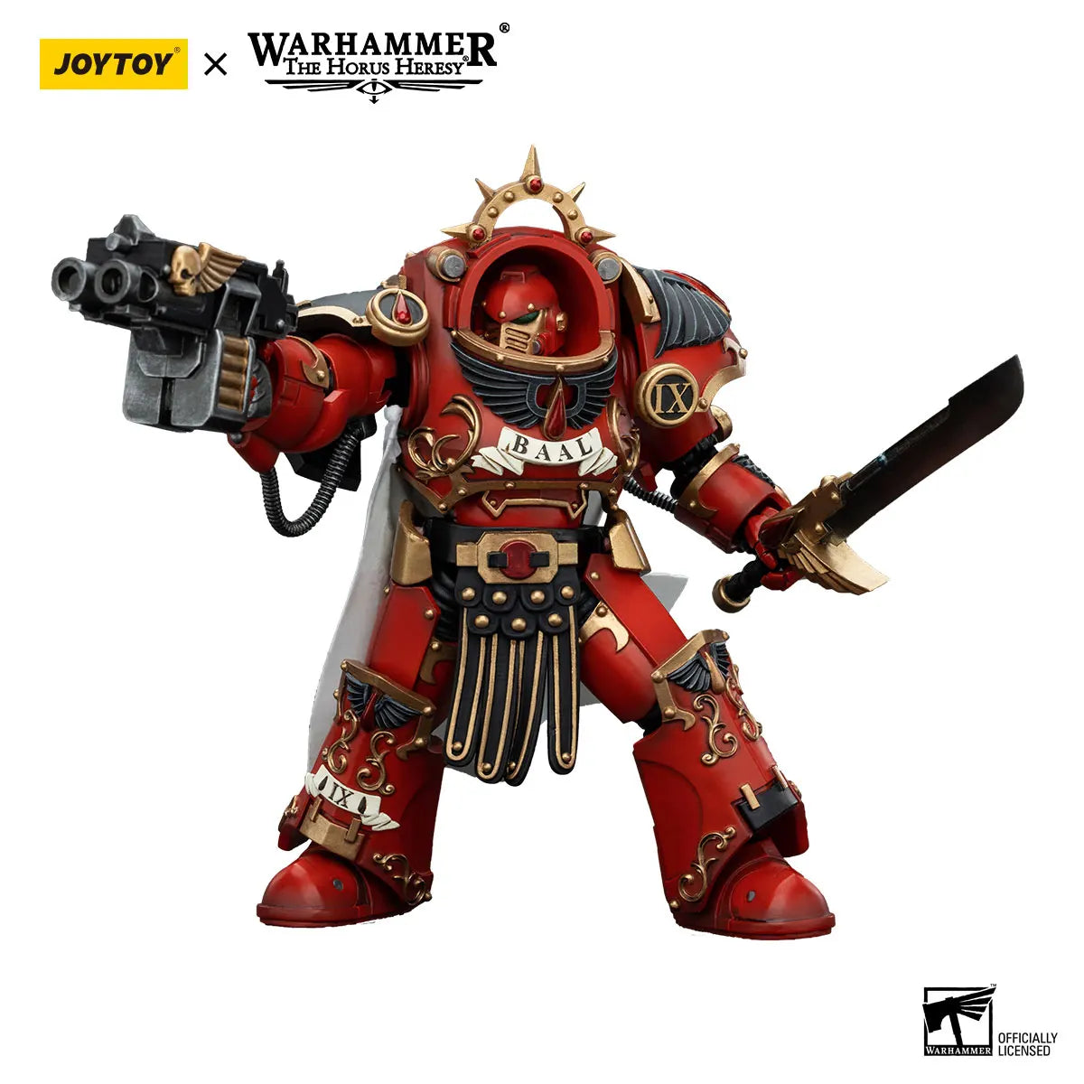 JOYTOY Warhammer 40k 1/18 Action Figures Anime 14.2cm Blood Angels Legion Praetor in Tartaros Terminator Armour