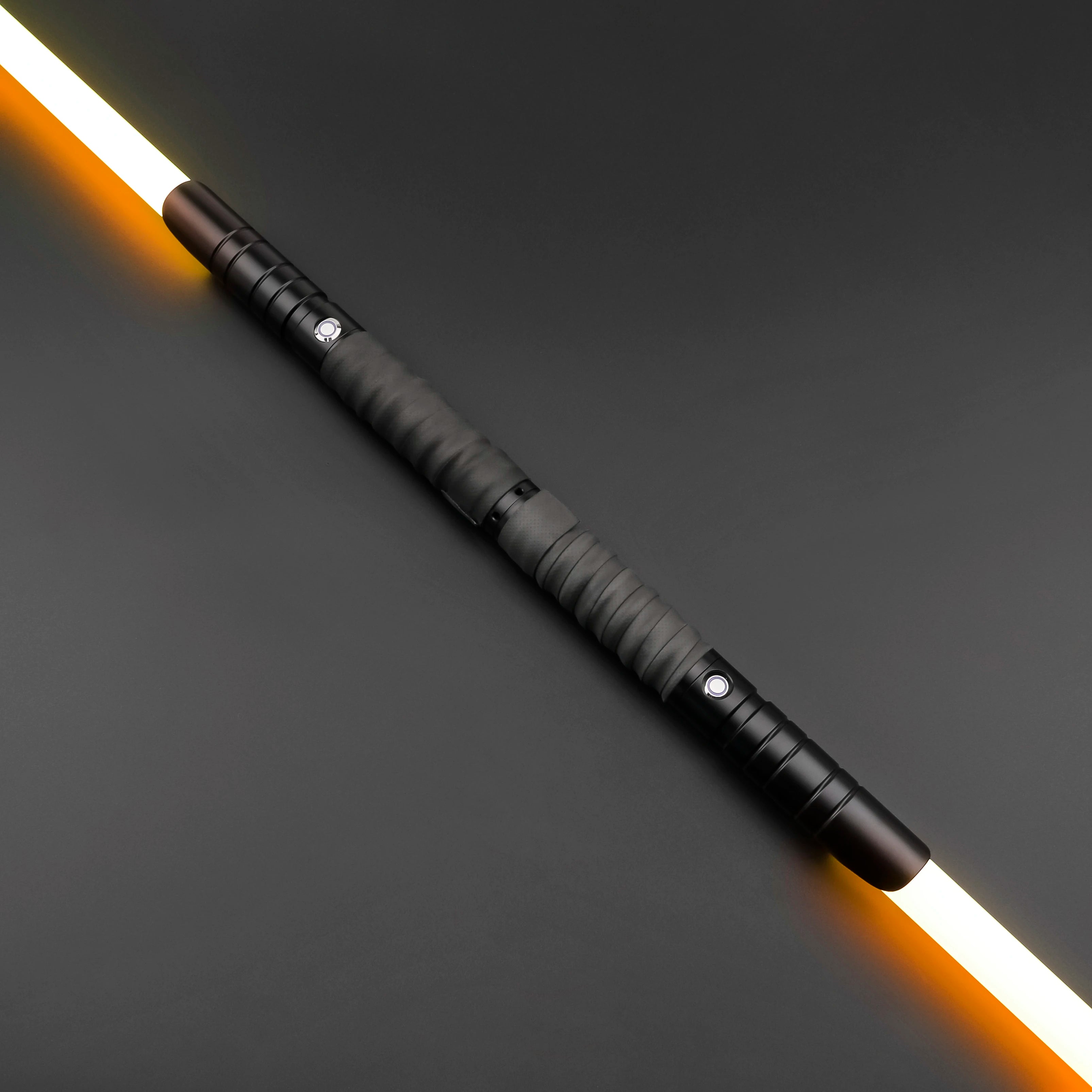 TXQSABER Double Heavy Dueling Lightsaber Smooth Swing Laser Sword Metal Hilt with Strap Blaster Force Jedi Training Cosplay Kids