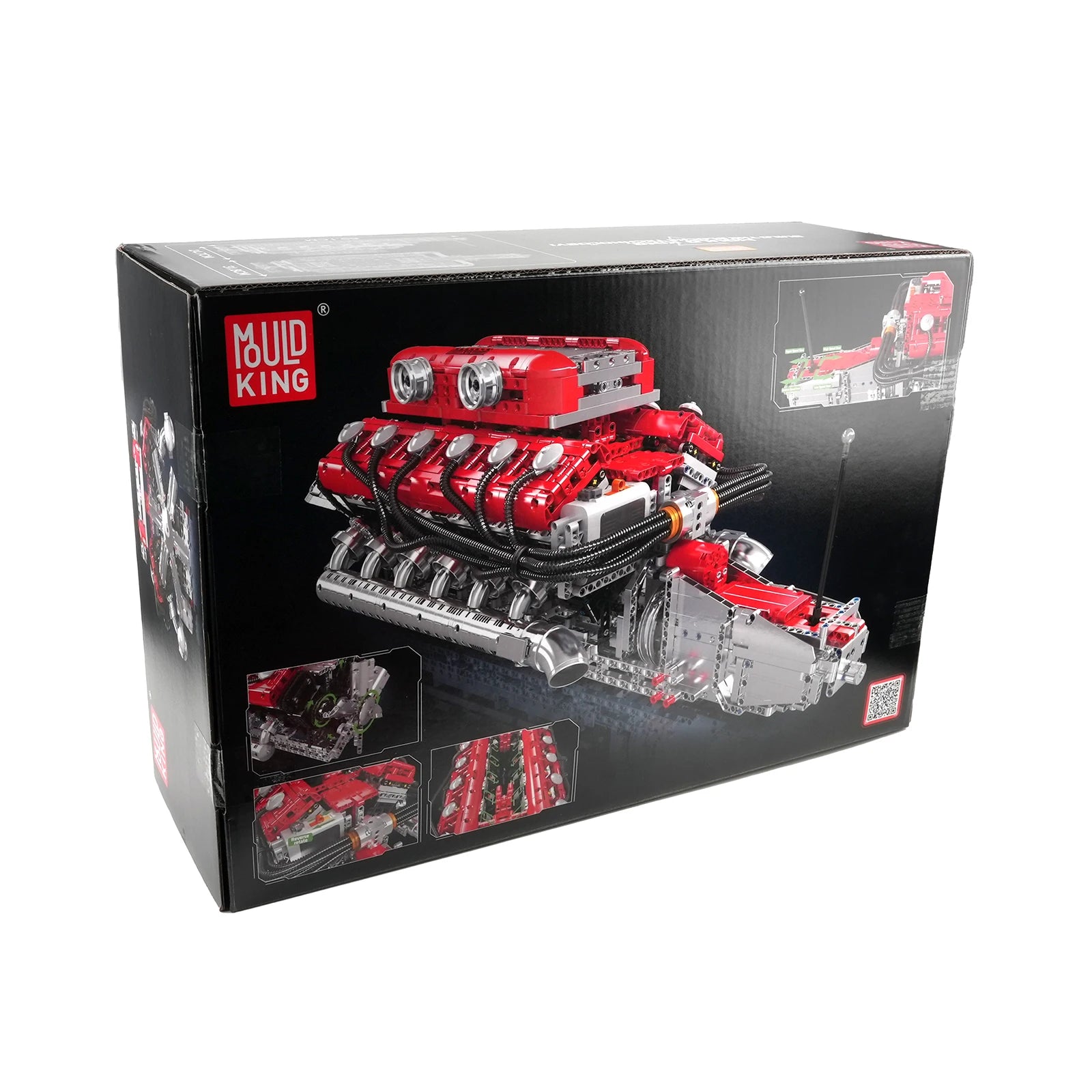 Mould King 10169 V12 Engine Building Blocks Assembly Toy Electric Motor Drive Bricks Kit 12-Cylinder Car Engine Model