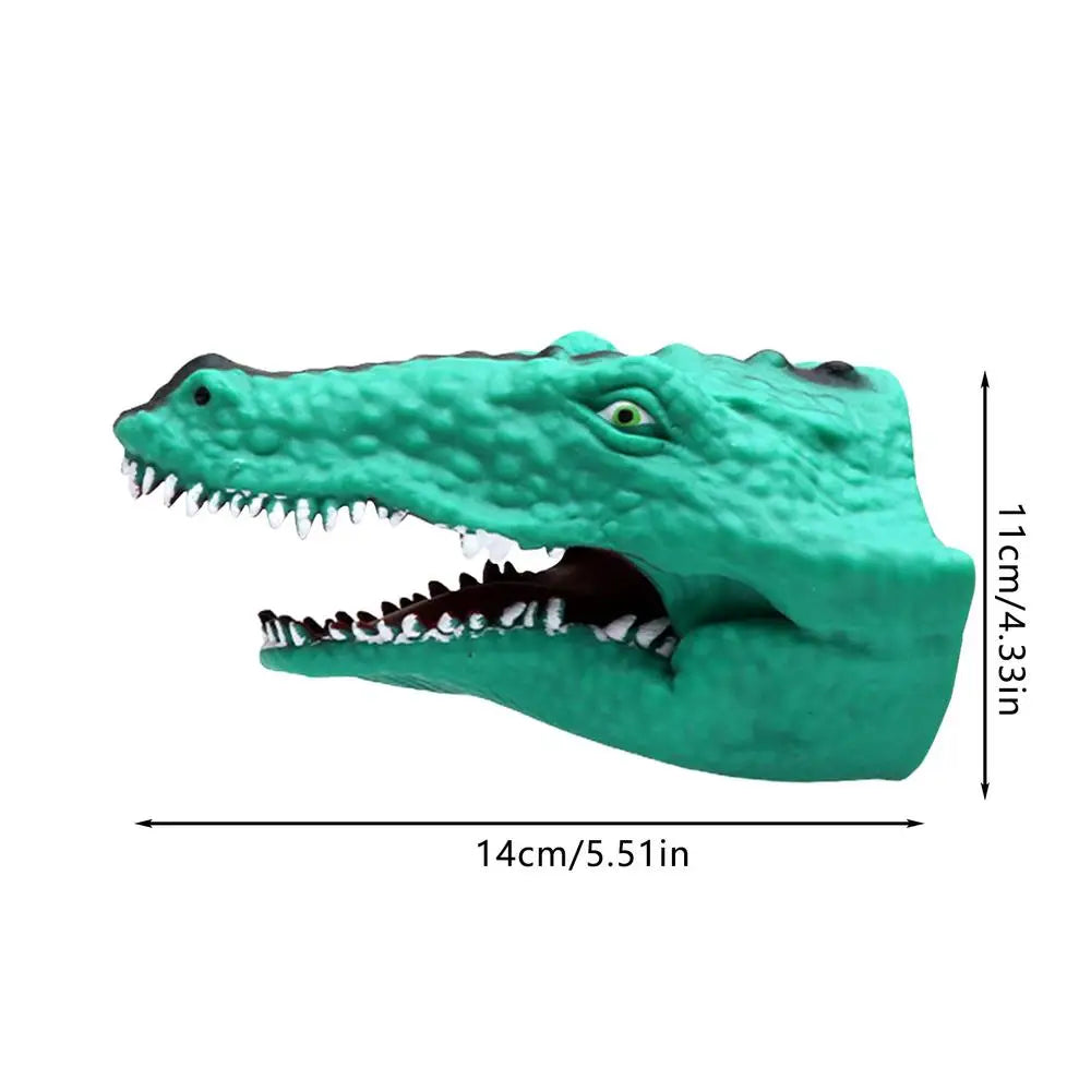 Dinosaur Hand Puppet Glove Soft Rubber Triceratops Shark Model Children Simulation Animal Animation Puppet Toy Boy Birthday Gift
