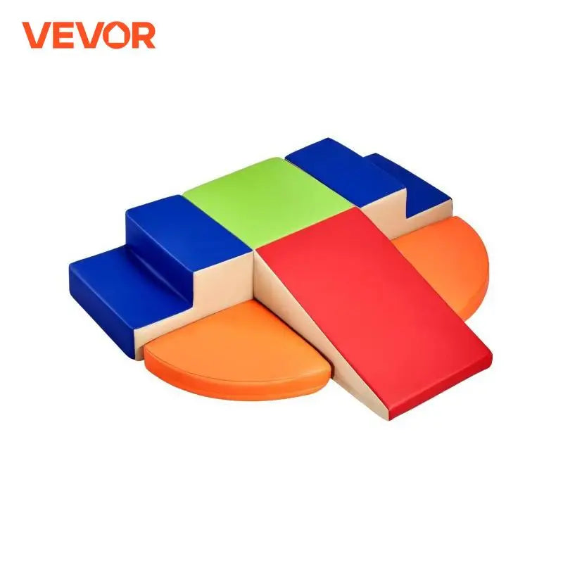 VEVOR 6Pcs Foam Climbing Toys Activity Playset PU Leather Kids Indoor Crawl Climbing Blocks for Children Crawling & Sliding