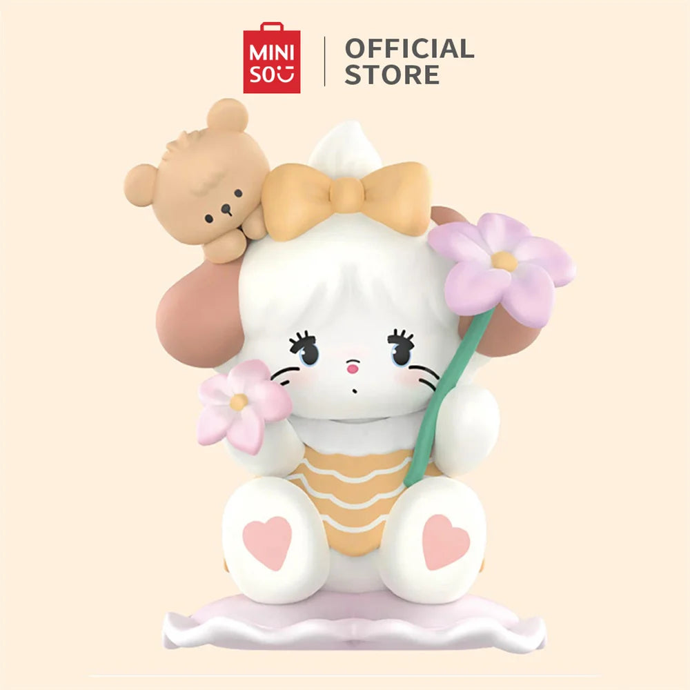 MINISO Mikko Flower Series Blind Box Figure Model Random Design Box Toy Collectible Toy for Home Decor Birthday Gifts