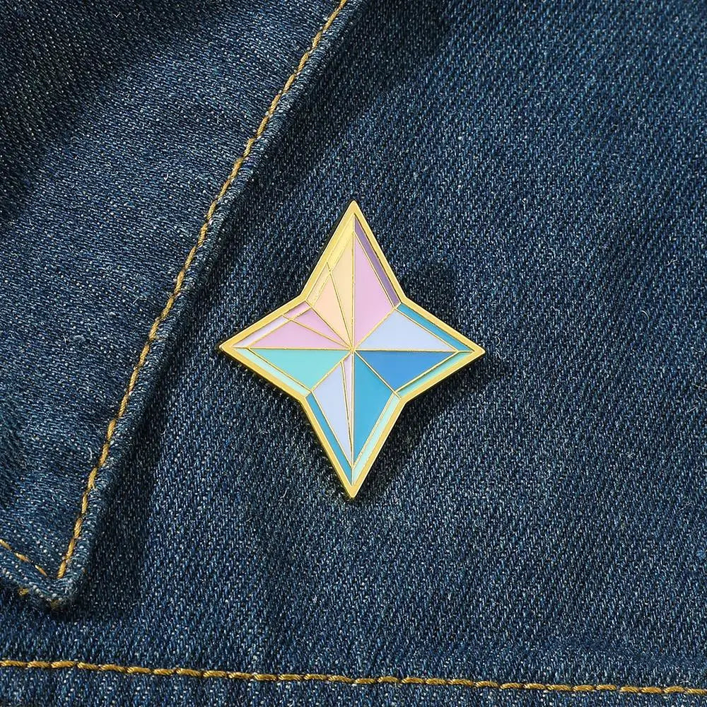 Game Genshin Impact Brooch Cosplay Anime Props Primogems Badge Metal Brooch for Kids Clothing Hat Lapel Pin Accessories Gifts