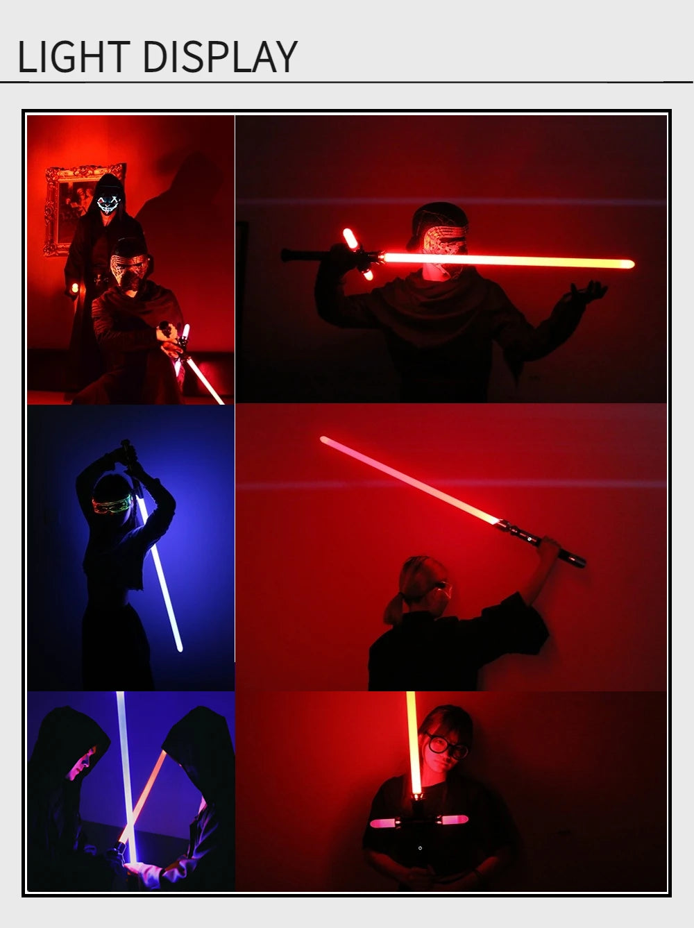 TXQ LUKE Skywalker 5-4 Stars Lasers Combat Lightsaber Proffie Smooth Swing Blaster Metal Toys Cosplay Gift Juguetes lightstick