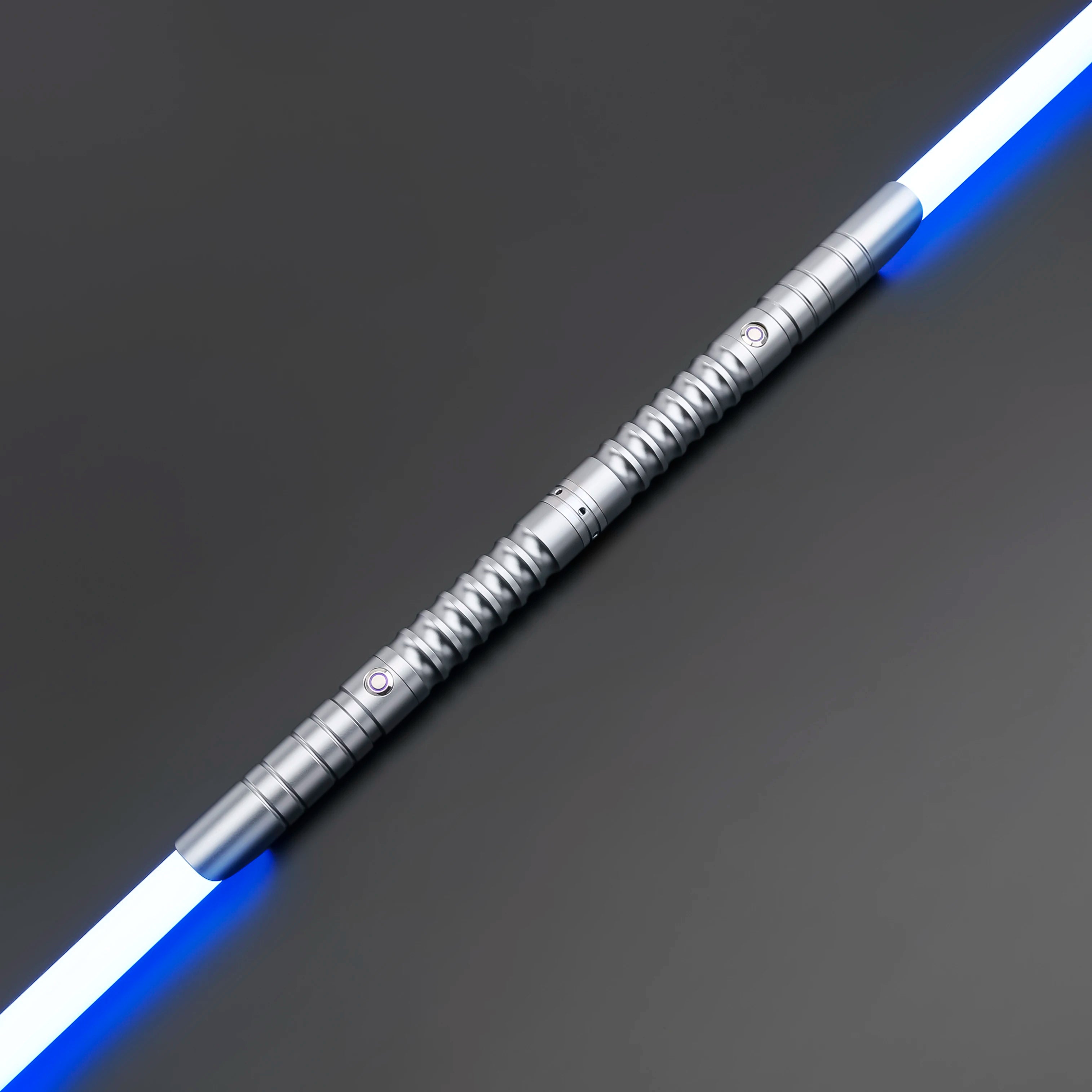 TXQSABER Double Heavy Dueling Lightsaber Smooth Swing Laser Sword Metal Hilt with Strap Blaster Force Jedi Training Cosplay Kids
