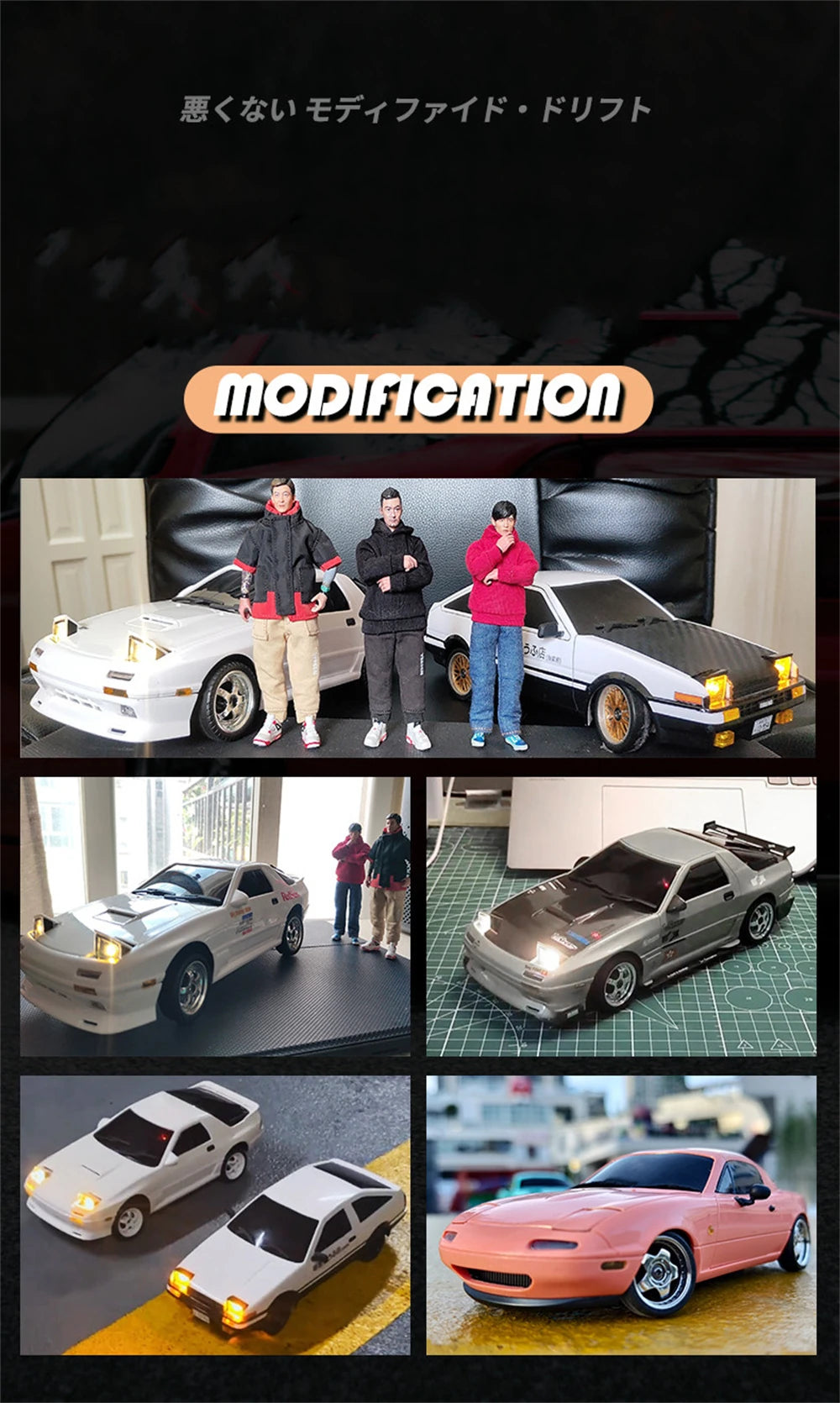 LDRC 1804 RTR 1/18 2.4G RWD RC Car Drift for Mazda MX-5 Gyro LED Light On-Road Full Proportional Alloy Body Shell Racing Vehicle