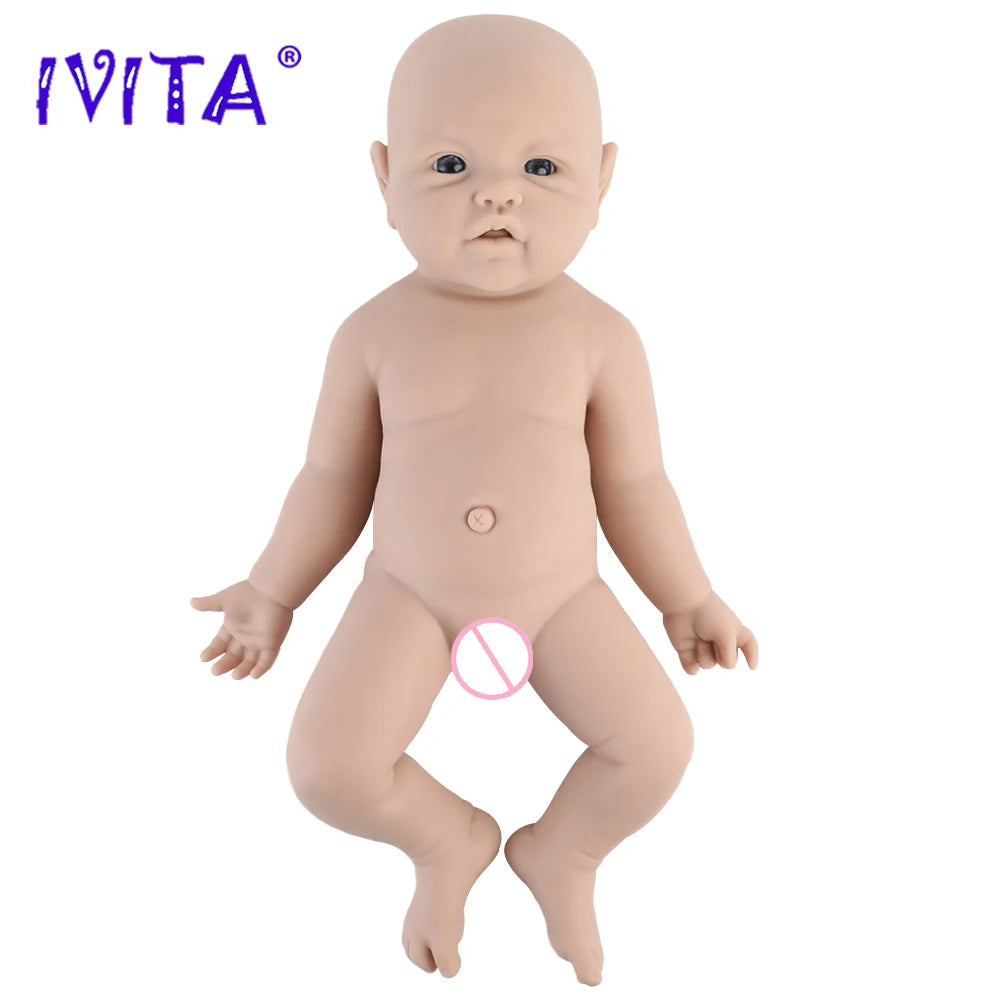 IVITA Silicone Reborn Baby Doll Unpainted Realistic Lifelike Girl Toy for Children Wholesale Lifelike Bebe Dolls