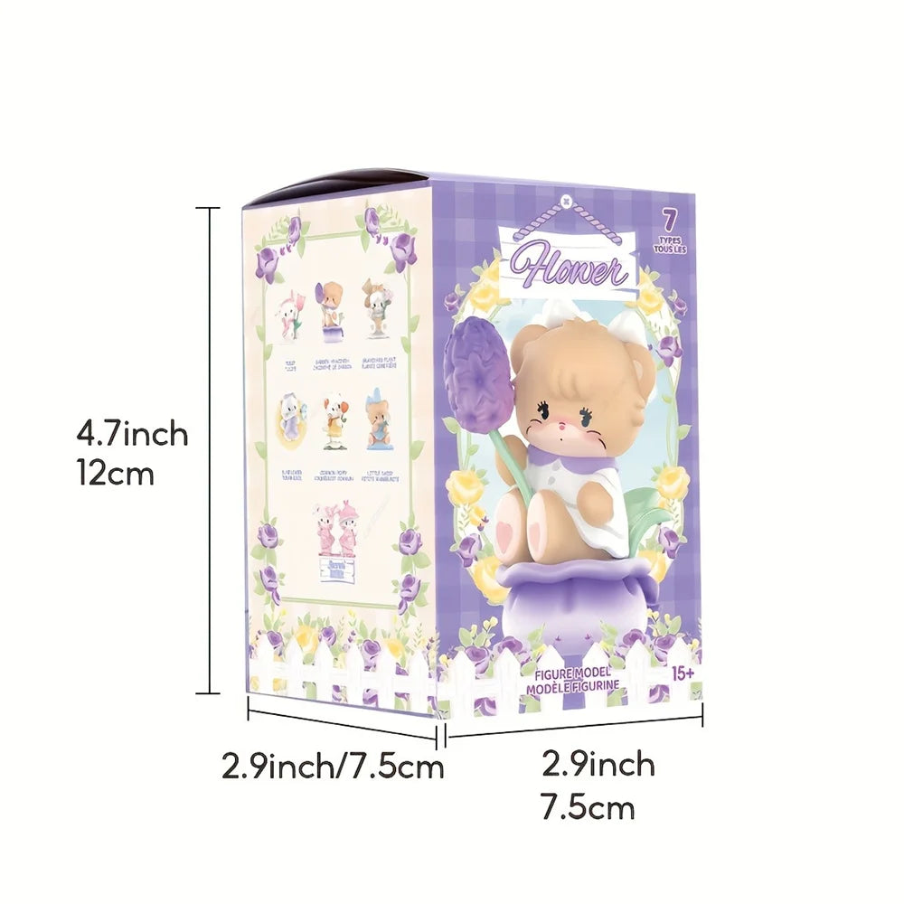MINISO Mikko Flower Series Blind Box Figure Model Random Design Box Toy Collectible Toy for Home Decor Birthday Gifts