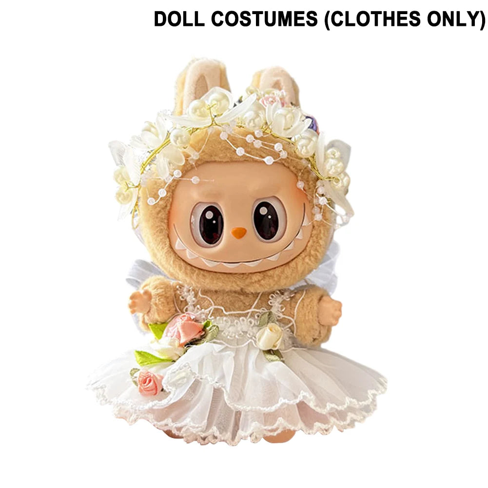 Labubu Plush Doll Clothes Plush Doll Changing Clothes Dolll Clothes Suit Cartoon Cute Clothes Dolls Accessories Christmas Gift