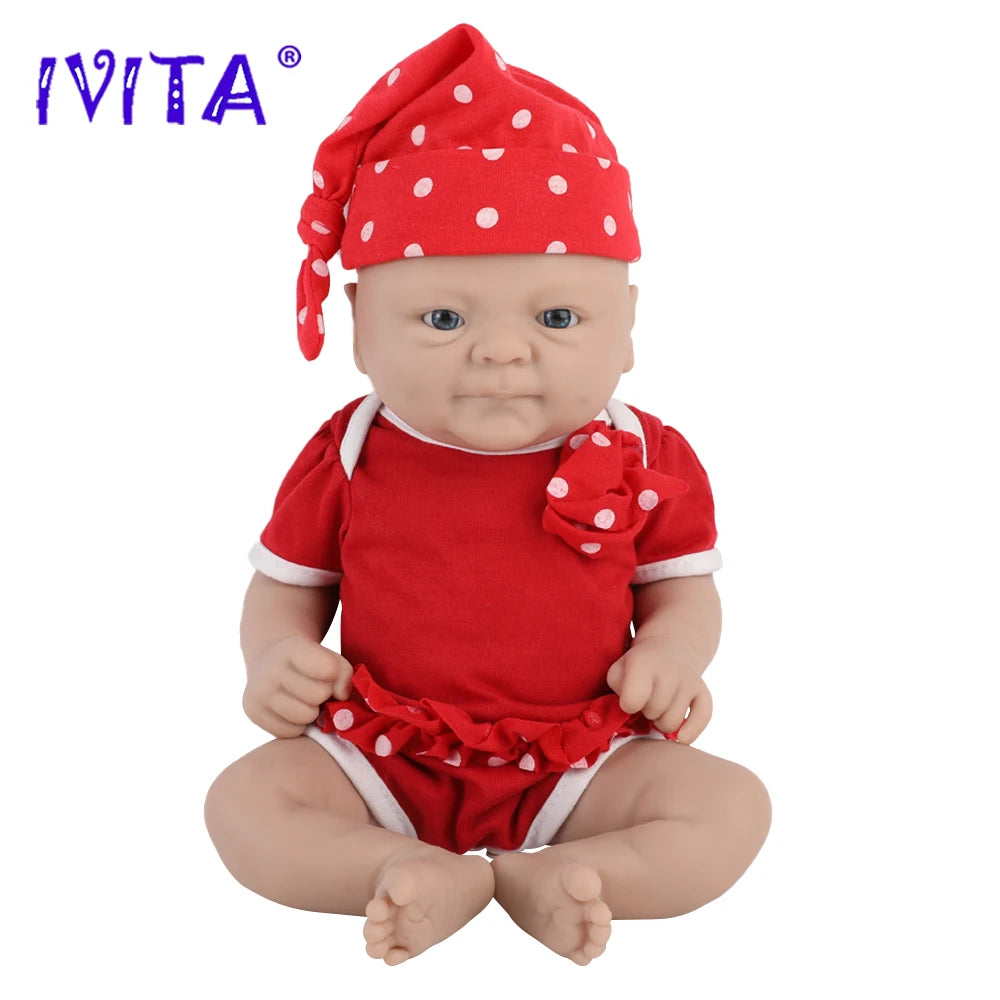 IVITA 100% Silicone Reborn Baby Doll Unpainted Realistic Baby Dolls Wholesale Lifelike Bebe Toys for Children Christmas Gift