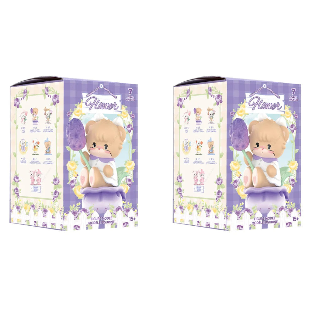 MINISO Mikko Flower Series Blind Box Figure Model Random Design Box Toy Collectible Toy for Home Decor Birthday Gifts