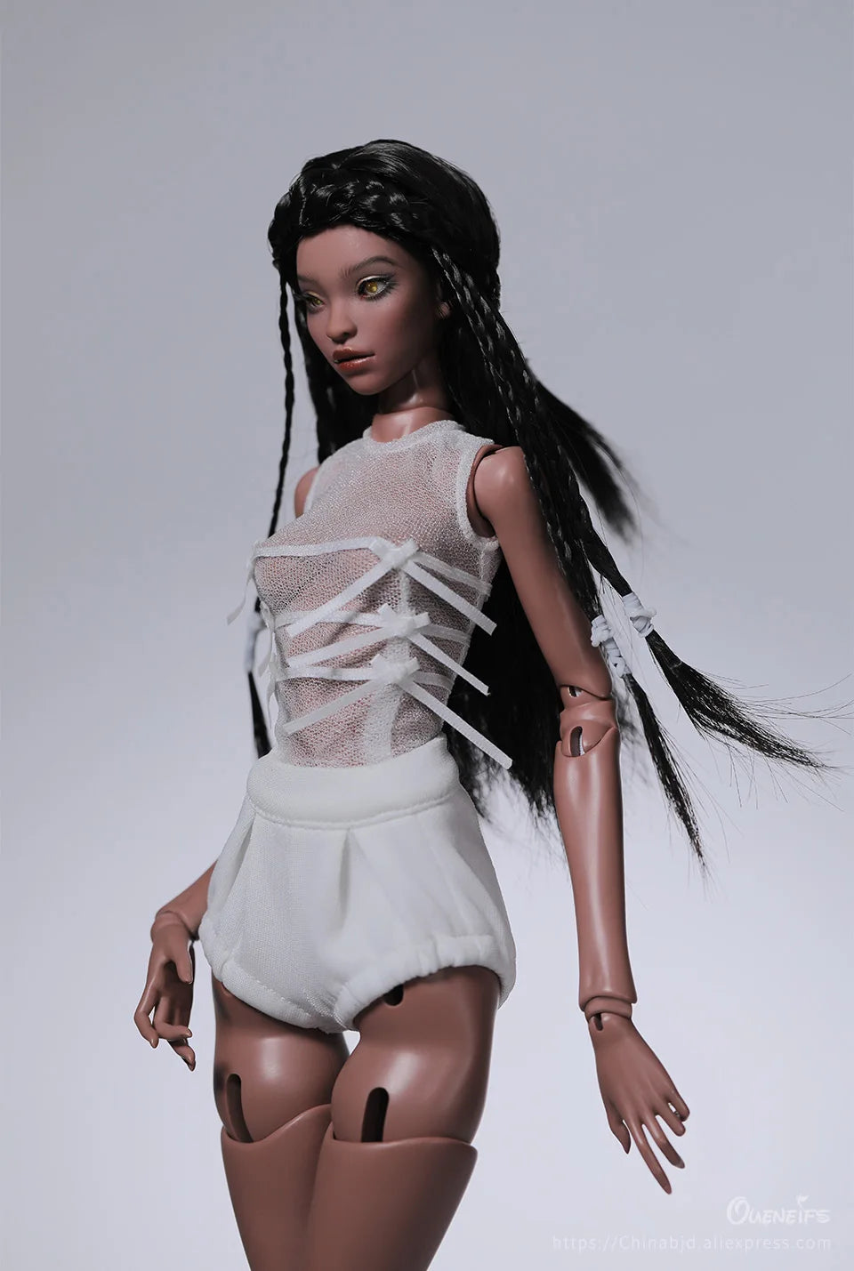 New Design Banksy Doll BJD 1/4 Special Resin Slim Body Tan Skin Color Doll White Suit Model Girl Toys Gift For Girls