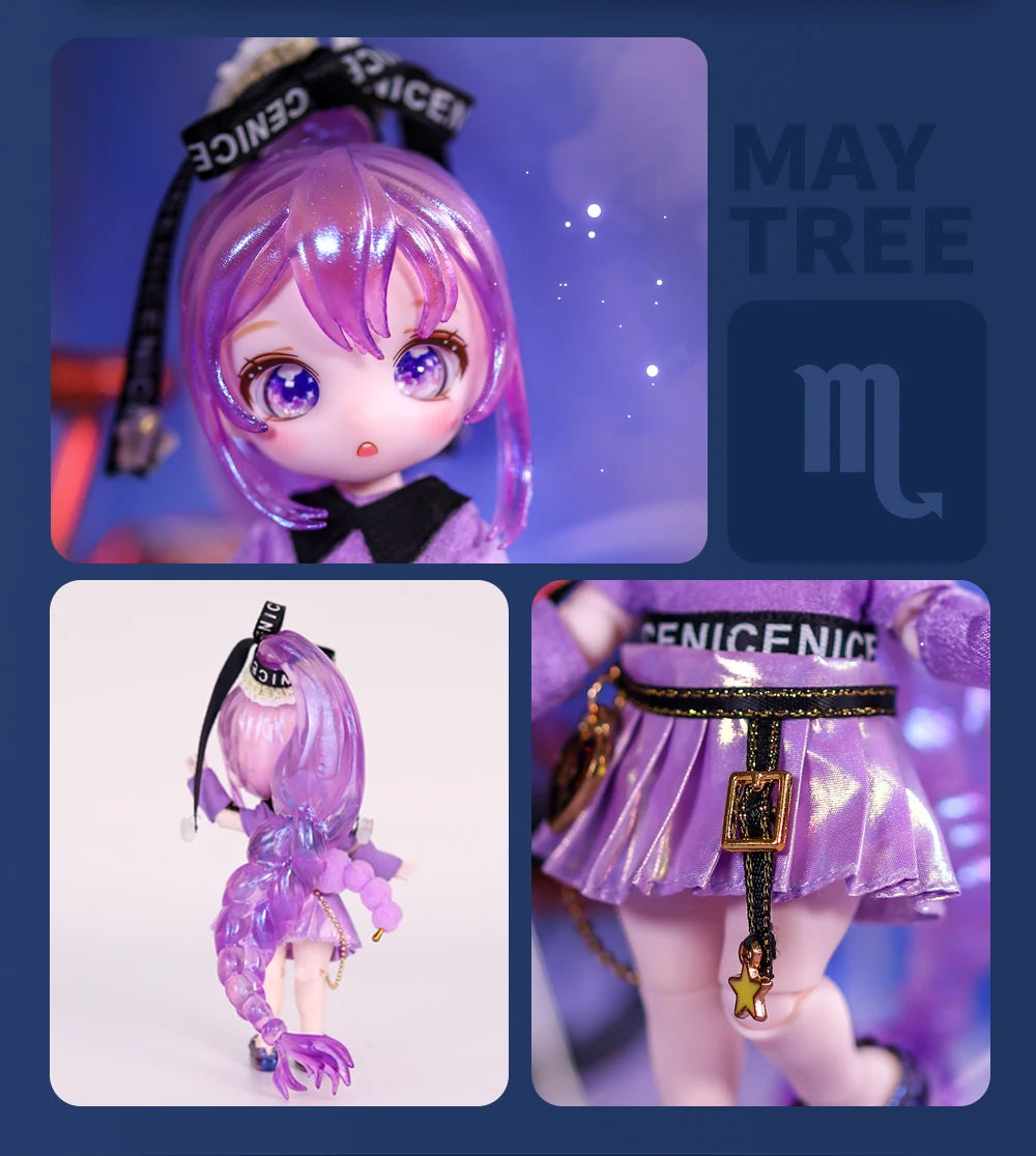 ICY DBS Dream Fairy Maytree OB11 doll 13 ball joint body constellation series Collectible Cute Animal 13cm SD gift BJD