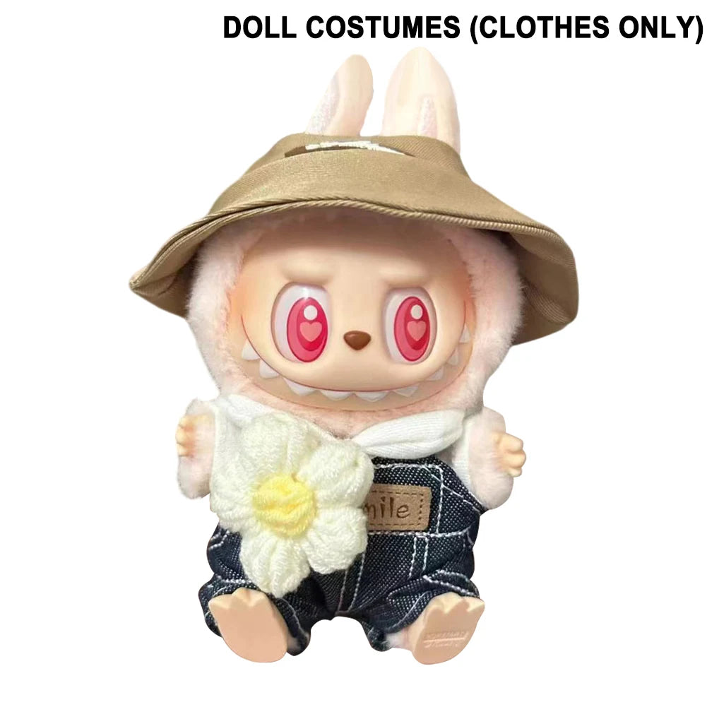 Labubu Plush Doll Clothes Kawaii Doll Clothes Doll Little Clothes Cartoon Cute Clothes Dolls Accessories Christmas Gift
