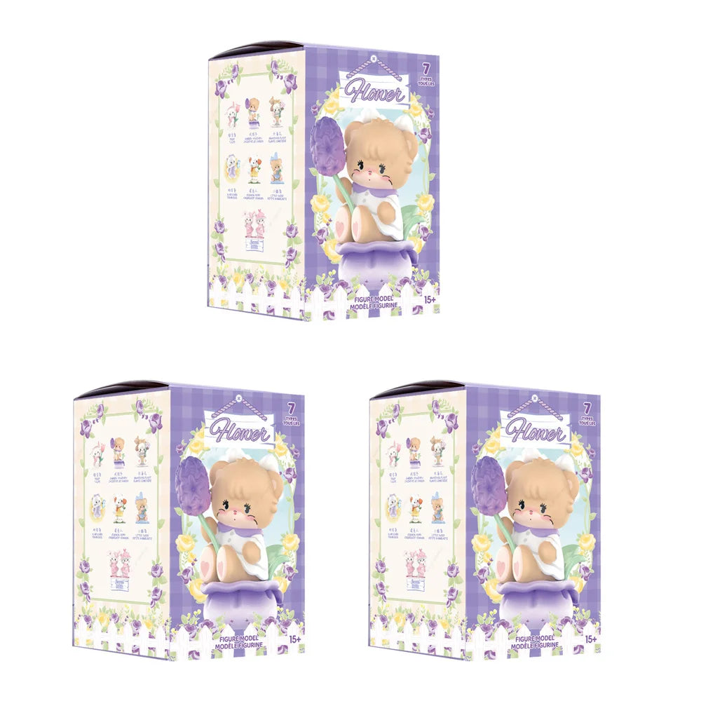 MINISO Mikko Flower Series Blind Box Figure Model Random Design Box Toy Collectible Toy for Home Decor Birthday Gifts