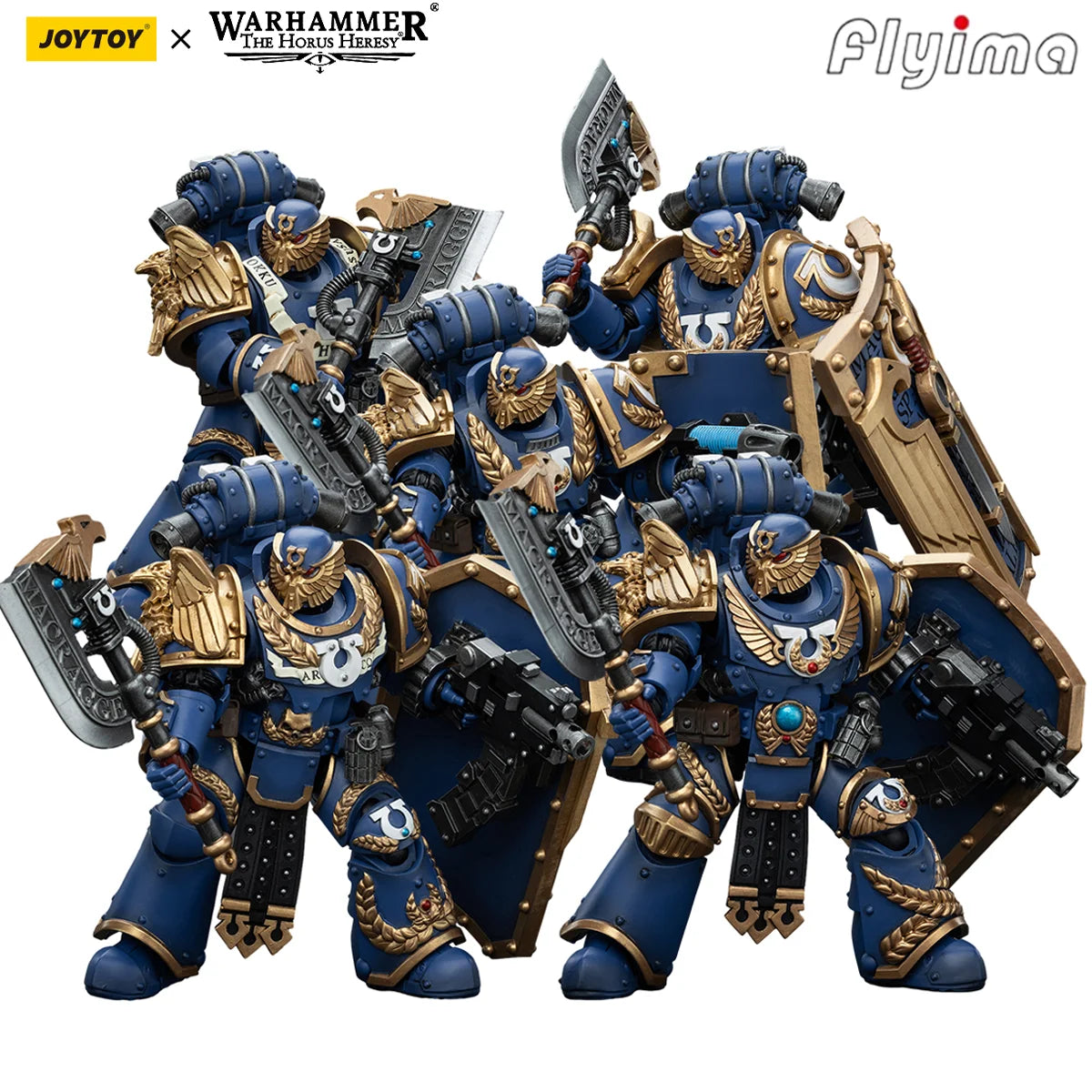 JOYTOY Warhammer 30K 1/18 Action Figures Ultramarines Invictarus Suzerain Squad Suzerain 5PCS Model Anime Military Model