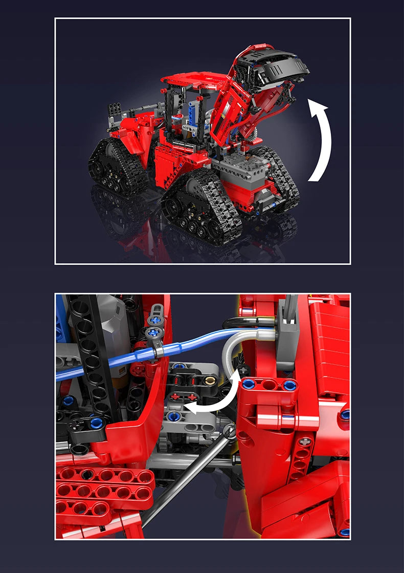 Mould King 18020 Technical Car Toys MOC-35270 APP&RC Pneumatic Crawler Tractor Building Block Brick Set Kids Christmas Gift