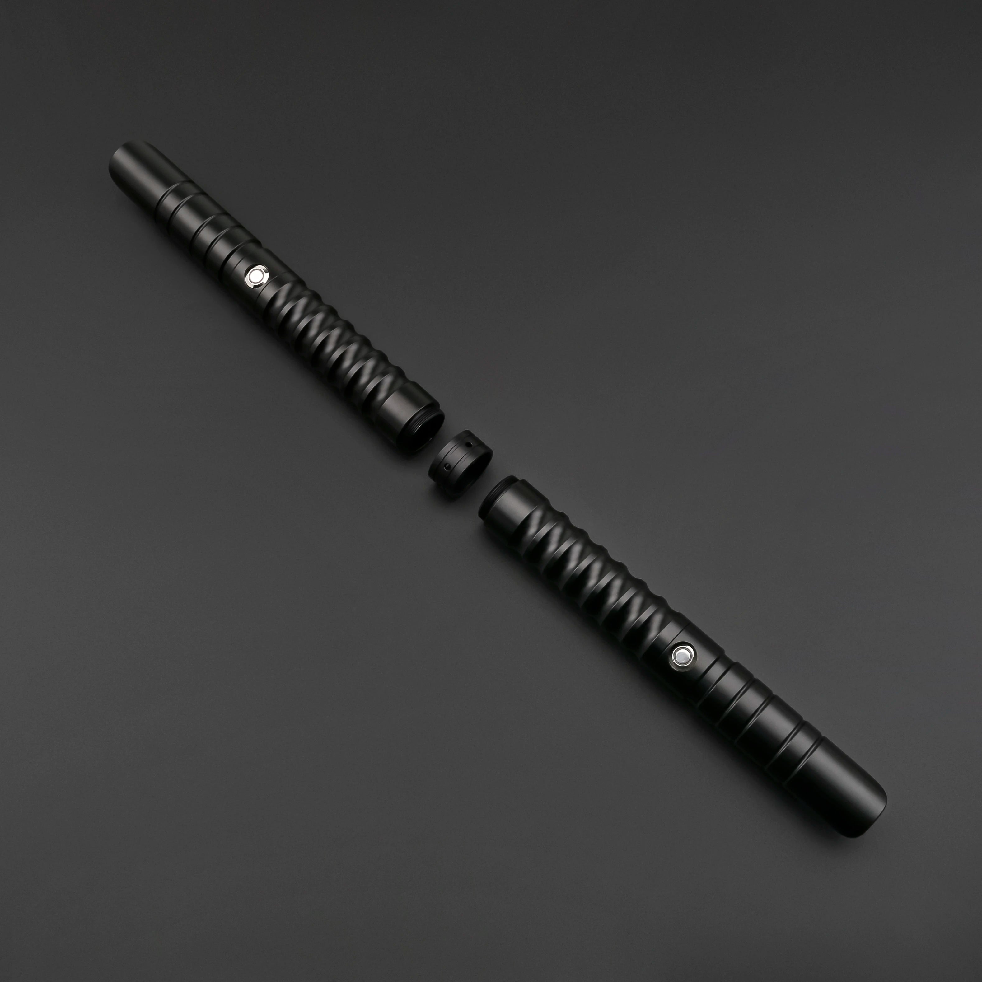 TXQSABER Double Heavy Dueling Lightsaber Smooth Swing Laser Sword Metal Hilt with Strap Blaster Force Jedi Training Cosplay Kids