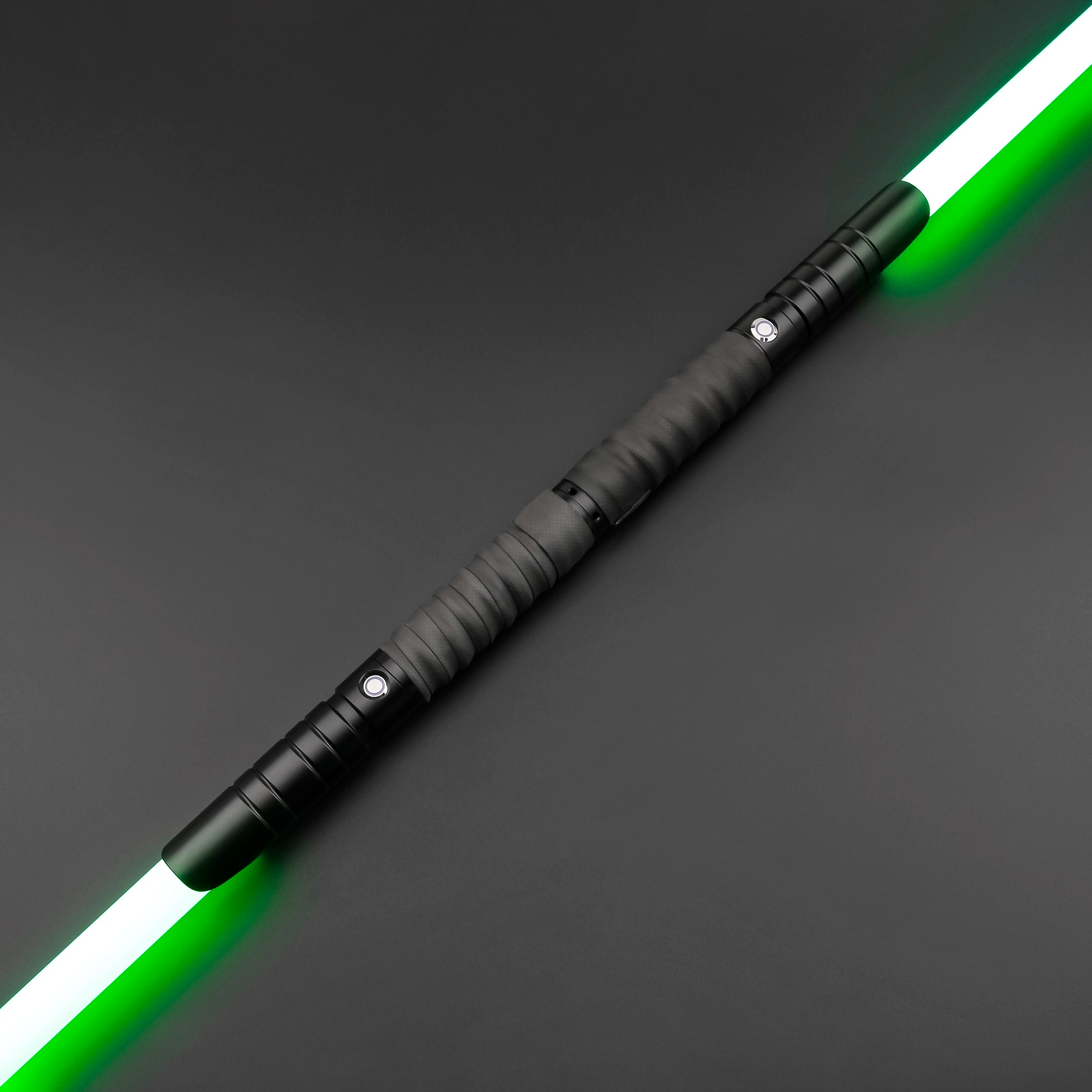 TXQSABER Double Heavy Dueling Lightsaber Smooth Swing Laser Sword Metal Hilt with Strap Blaster Force Jedi Training Cosplay Kids