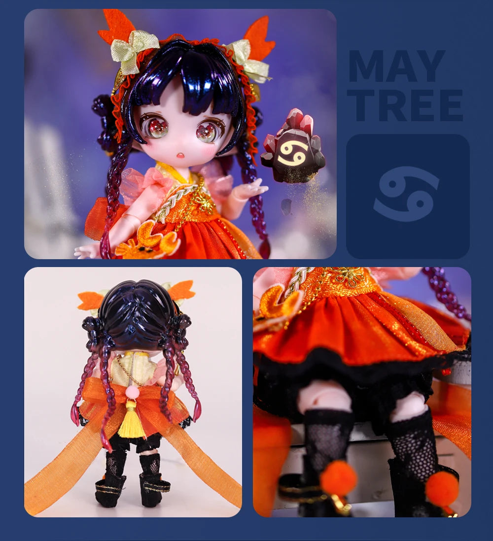 ICY DBS Dream Fairy Maytree OB11 doll 13 ball joint body constellation series Collectible Cute Animal 13cm SD gift BJD