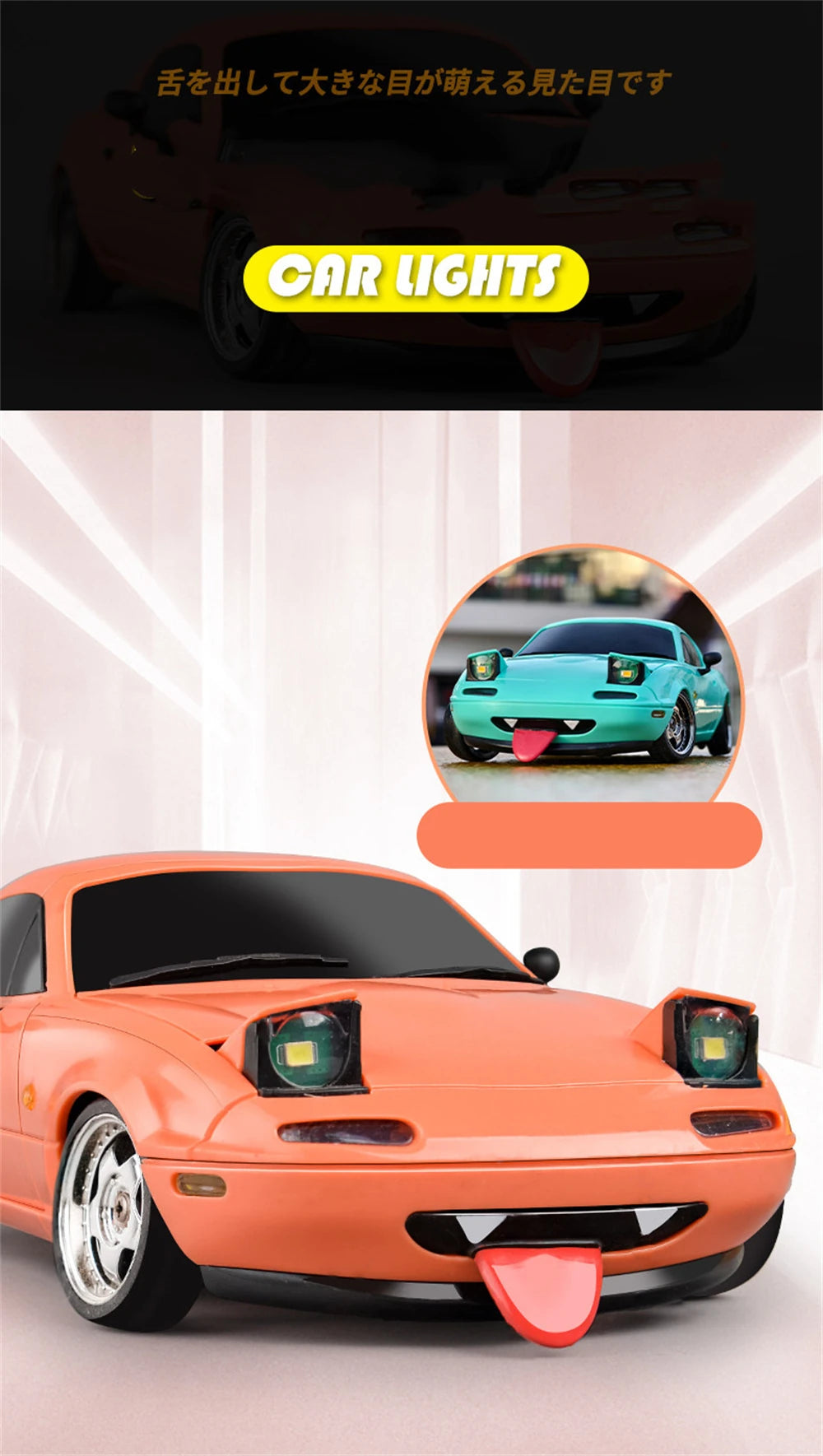 LDRC 1804 RTR 1/18 2.4G RWD RC Car Drift for Mazda MX-5 Gyro LED Light On-Road Full Proportional Alloy Body Shell Racing Vehicle