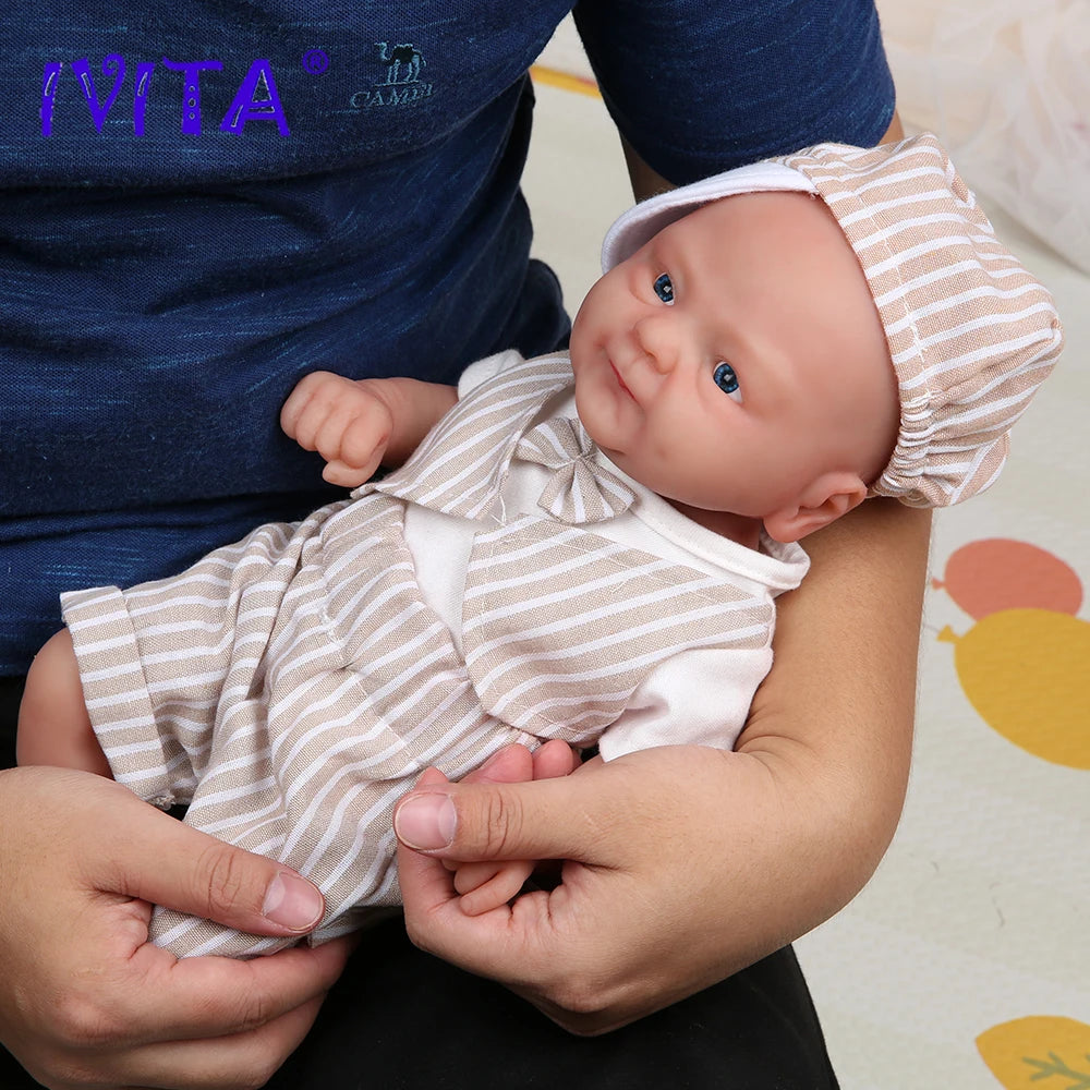 IVITA WB1512 14" 100% Full Body Silicone Reborn Doll coco Soft Dolls Realistic Boy Baby DIY Blank Children Lifelike Bebe Toys